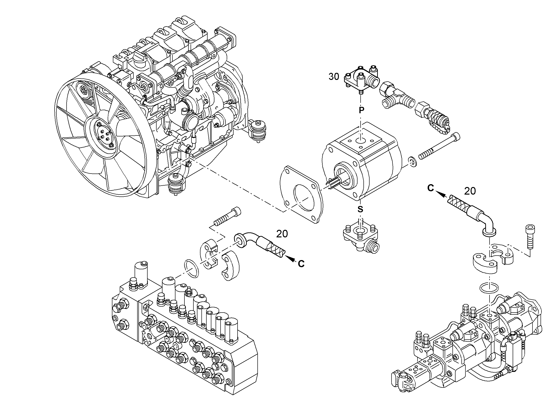 ШЛАНГ 20X1250 7029504 LIEBHERR