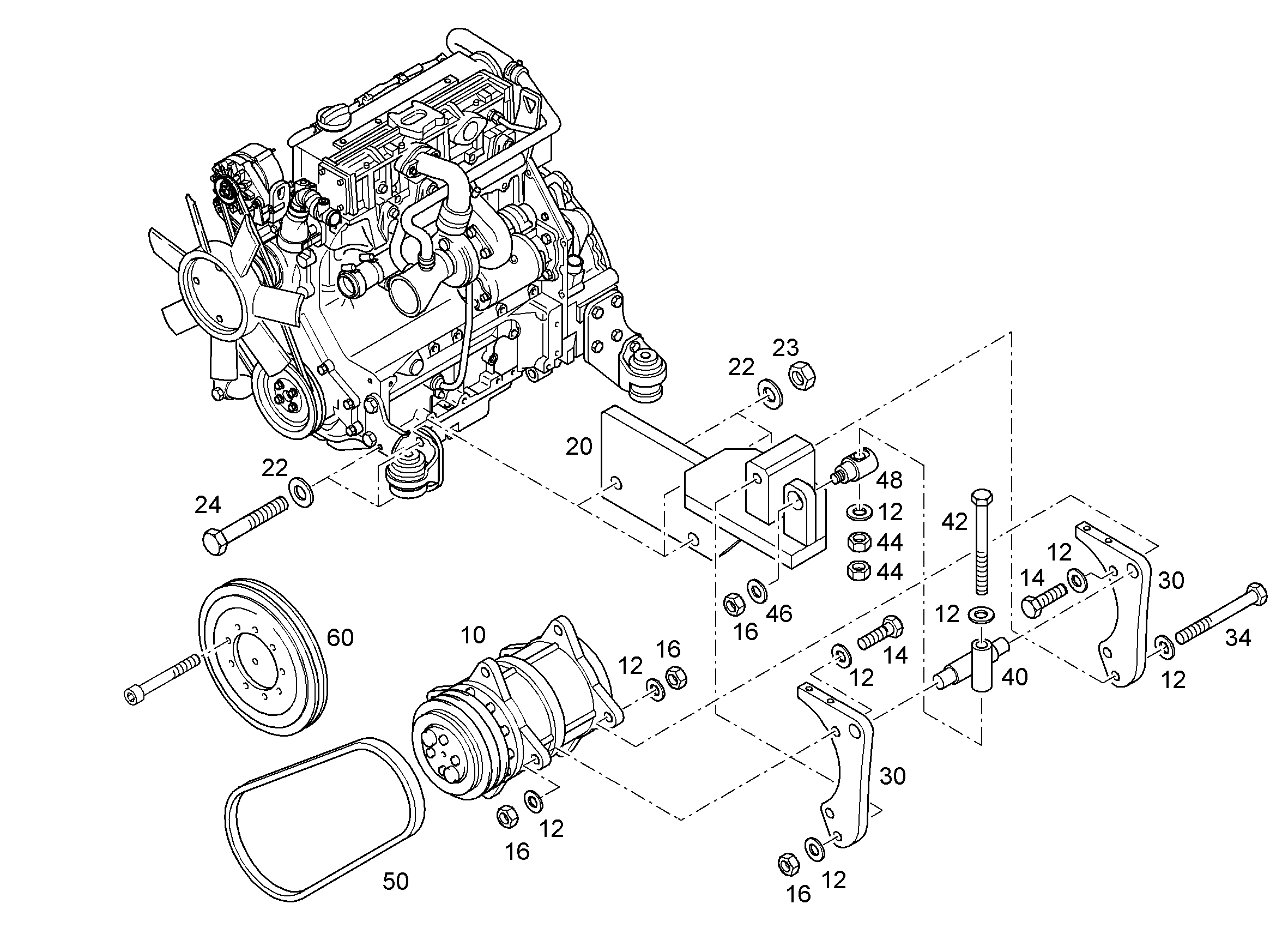 БОЛТ С ШЕСТИГРАННОЙ ГОЛОВКОЙ ISO 4017 M10X180 8.8 A3C 10010563 LIEBHERR