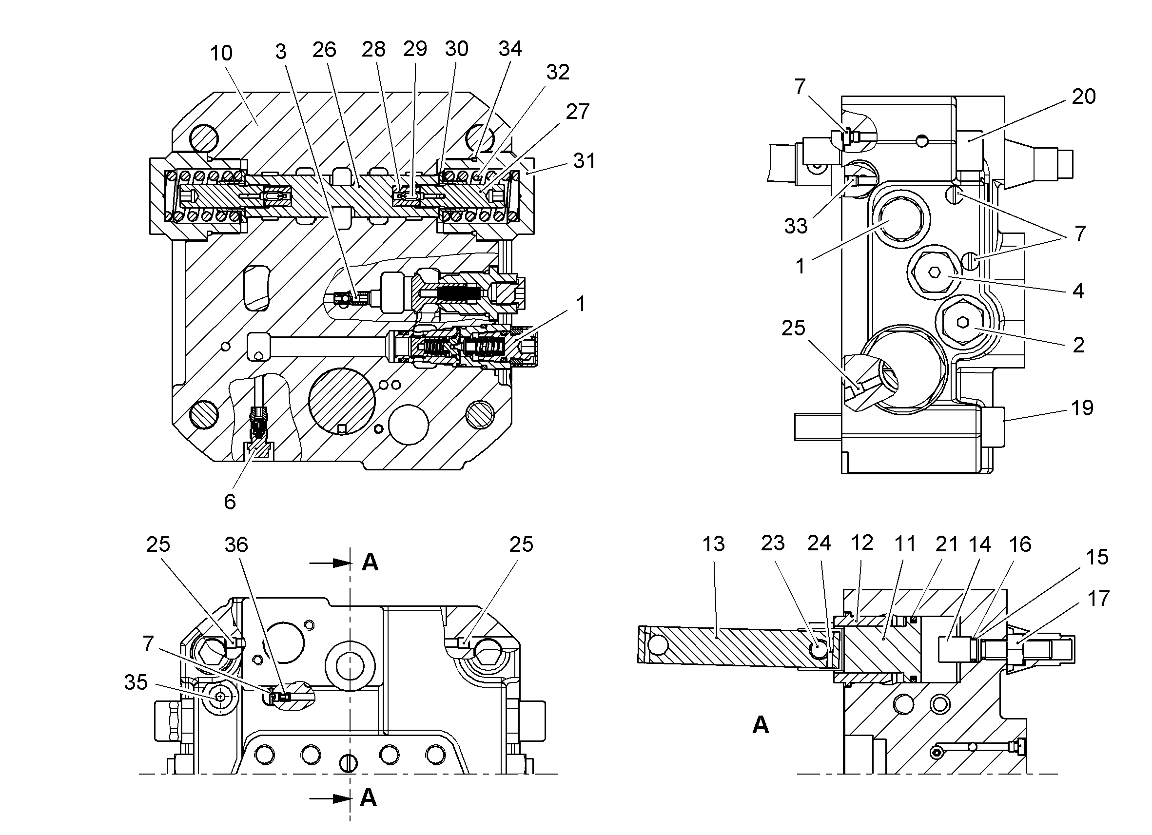 КЛАПАН ПЕРЕКЛЮЧАЮЩИЙ 5700314 LIEBHERR