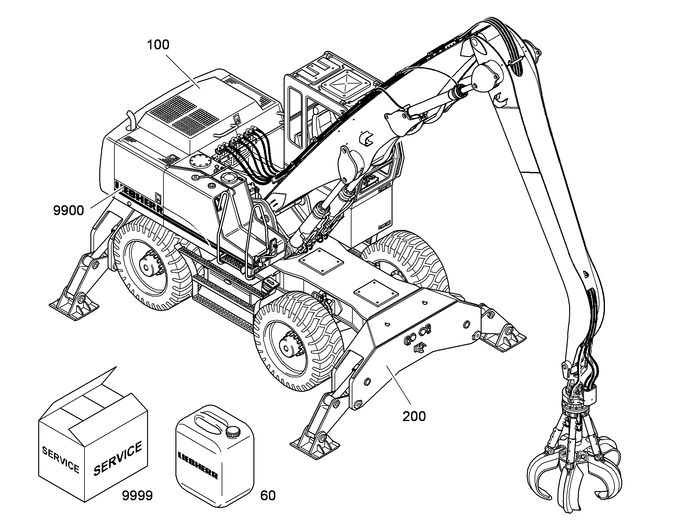 ШАССИ HD 9594469 LIEBHERR