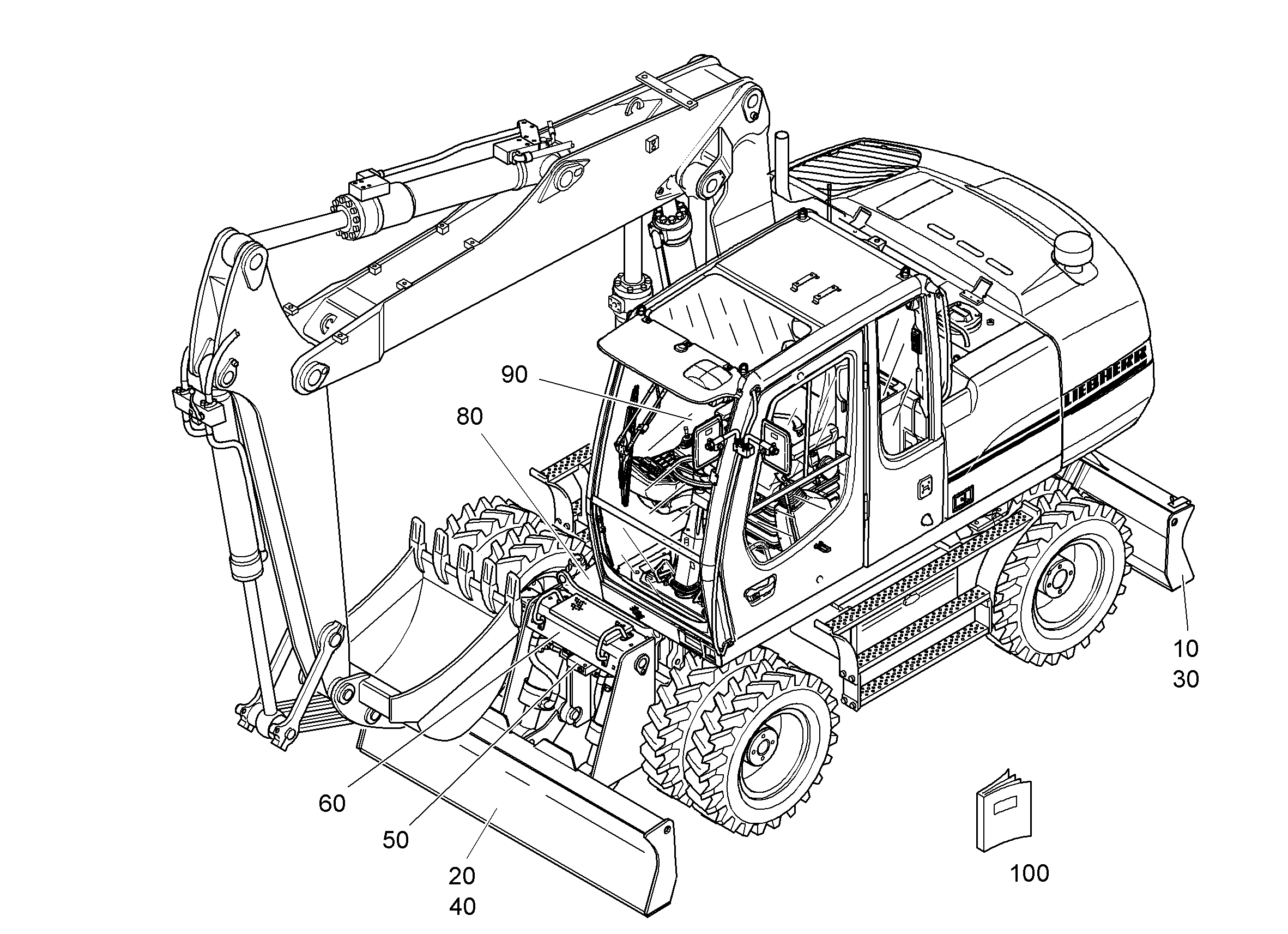 ШАССИ ТАБЛИЧКА СПЕРЕДИ+СЗАДИ 9283353 LIEBHERR