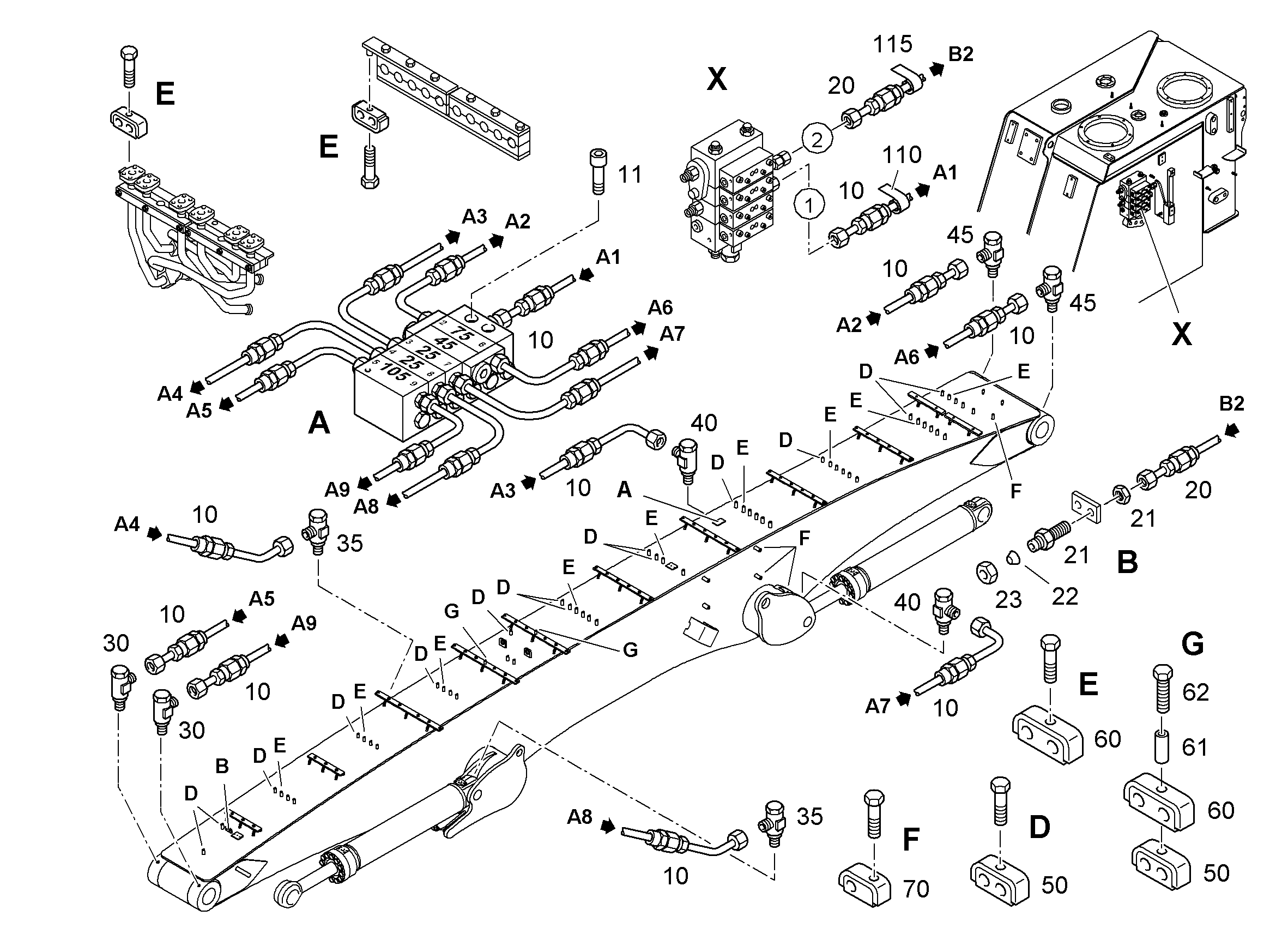 РАСПРЕДЕЛИТЕЛЬ MX-F 5/8 10023473 LIEBHERR