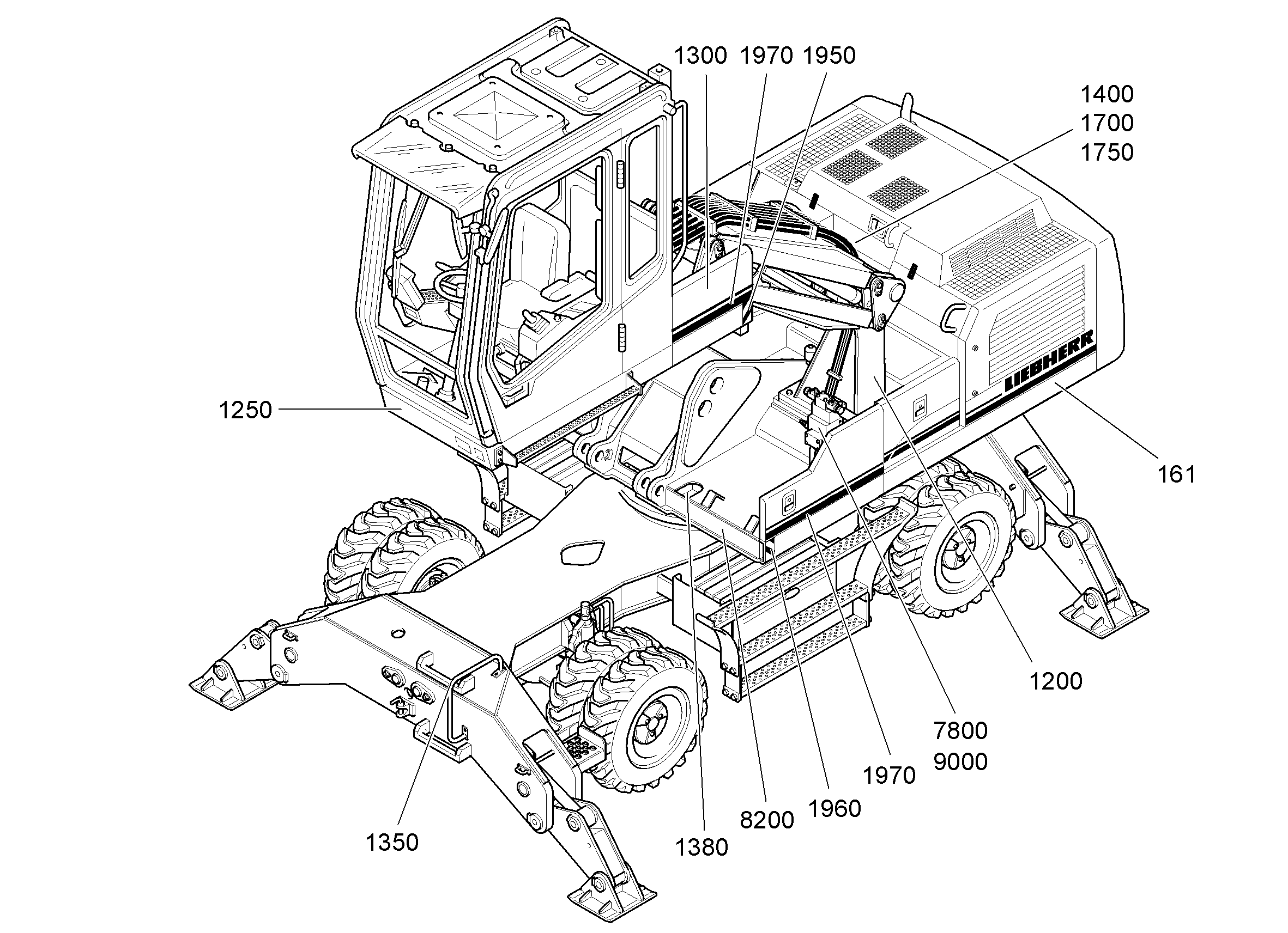УДЛИНЕНИЕ, КОМПЛЕКТ КАБЕЛЕЙ 9287119 LIEBHERR