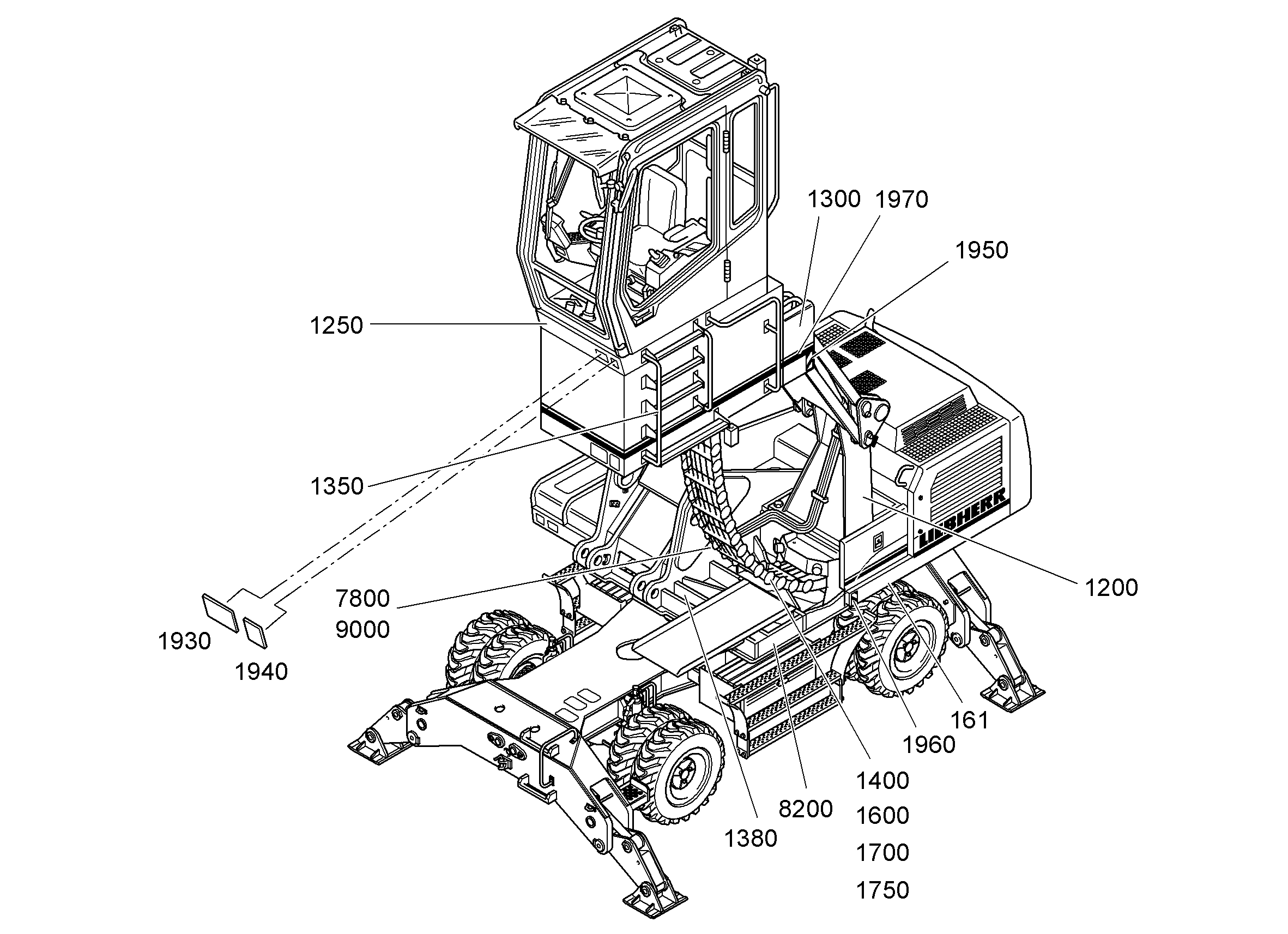 УДЛИНЕНИЕ, КОМПЛЕКТ КАБЕЛЕЙ 9287025 LIEBHERR