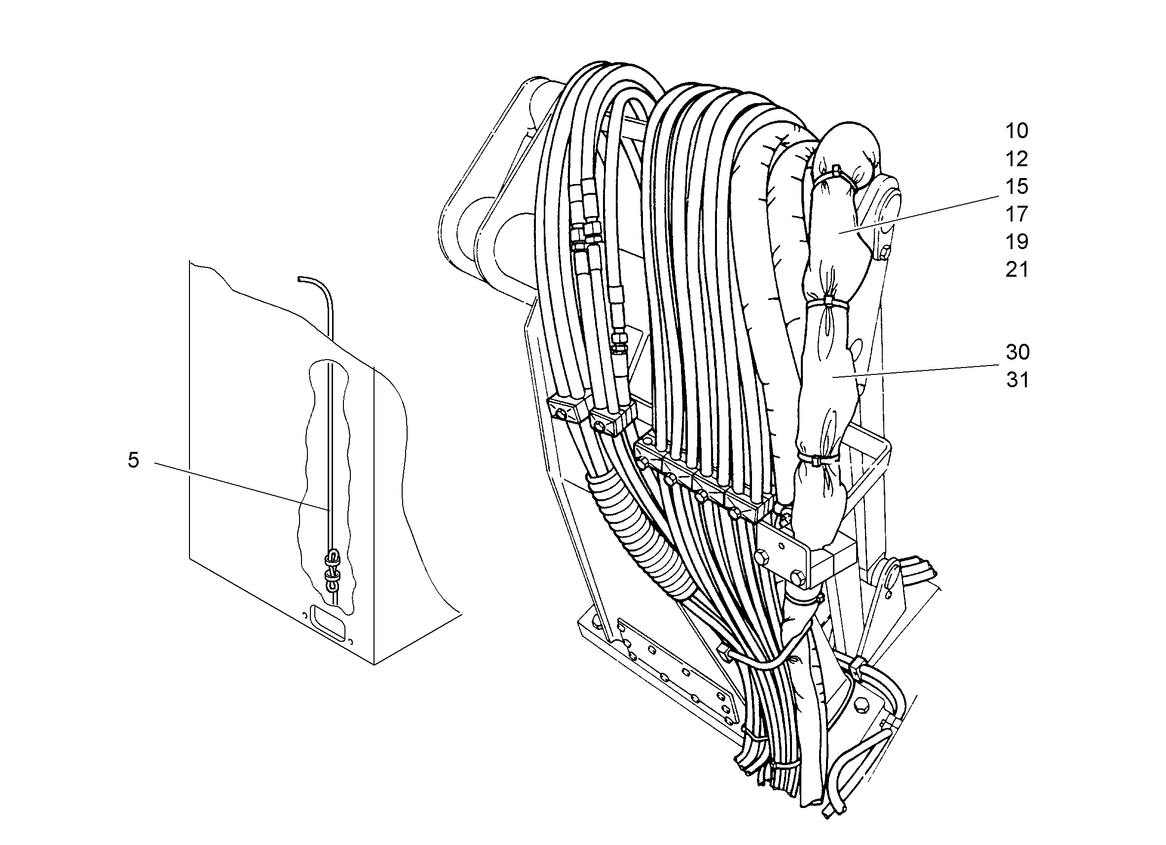 КОМПЛ. ПРОВОДОВ ПОВ. ПЛАТФ. 9878151 LIEBHERR