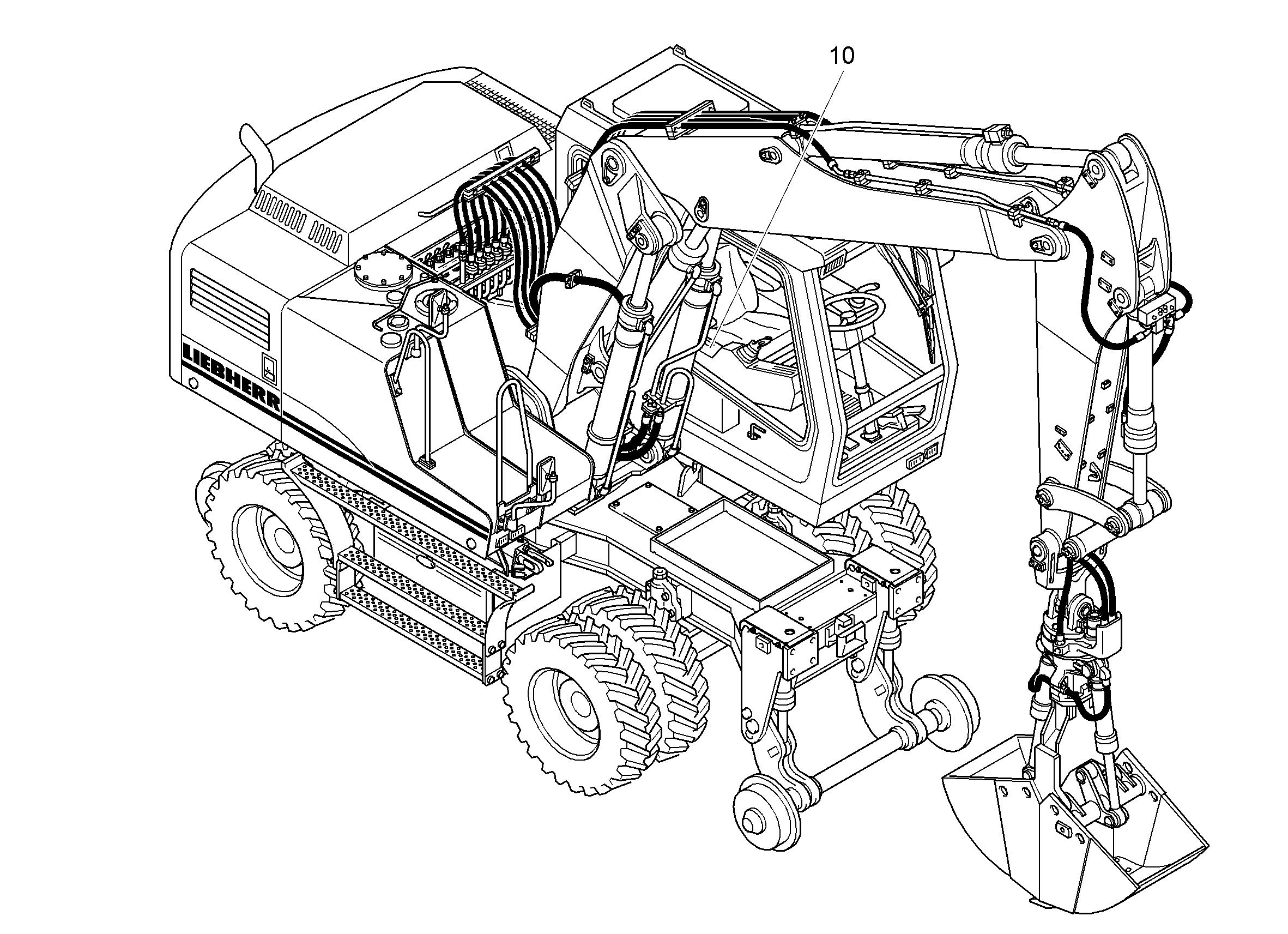 ЗАДЕЙСТВИЕ ЗАМЫКАЮЩЕГО ЦИЛ. 9951654 LIEBHERR