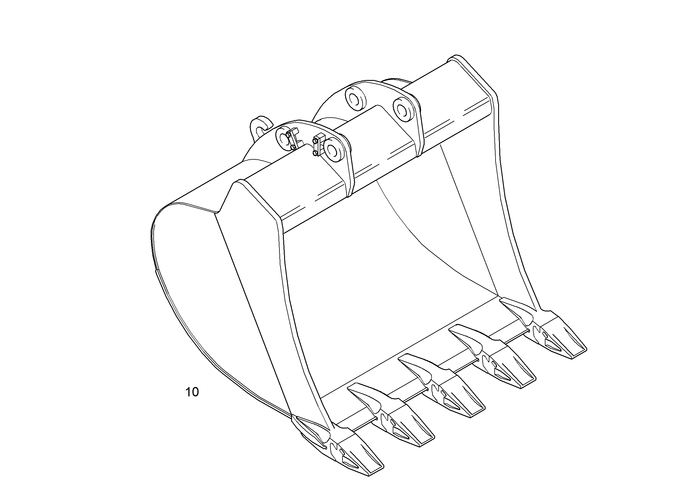 ЛОПАТА ОБРАТНАЯ 1250mm 1m³ 9281012 LIEBHERR