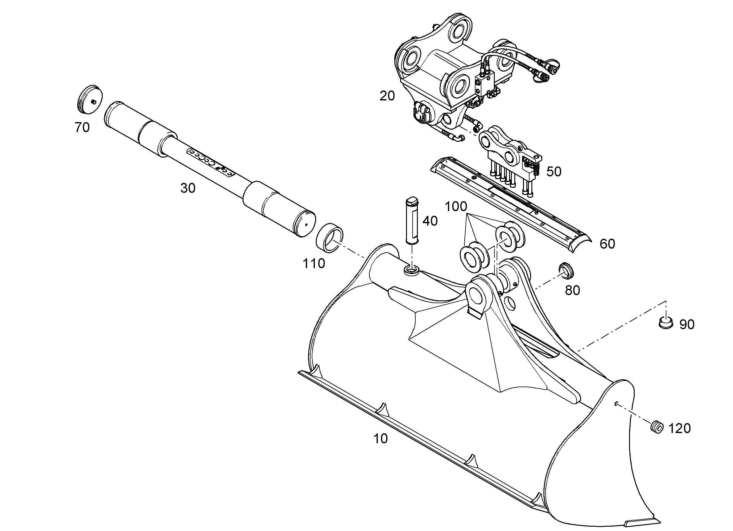 КОВШ КАНАВООЧИСТИТЕЛЯ 1600mm 0,8m³ 9280686 LIEBHERR