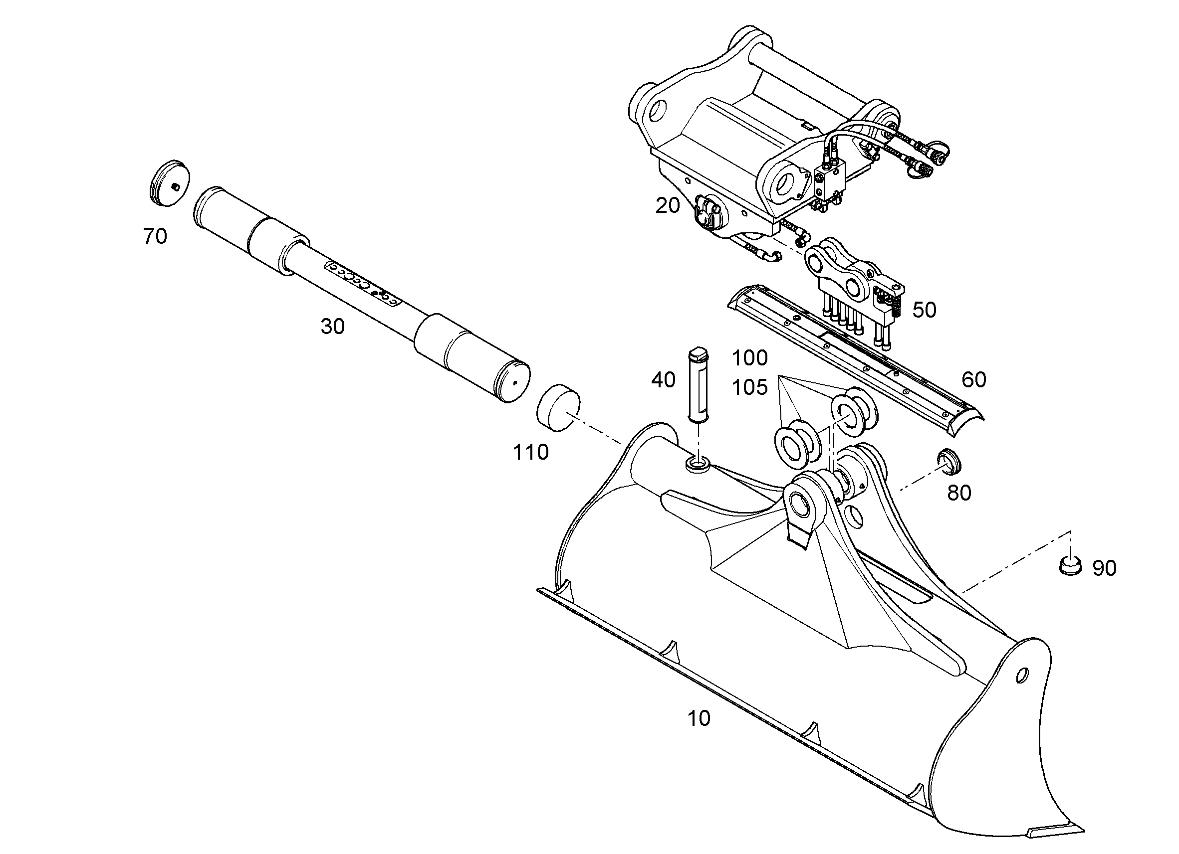 КОВШ КАНАВООЧИСТИТЕЛЯ 1600mm 0,55m³ 9282787 LIEBHERR