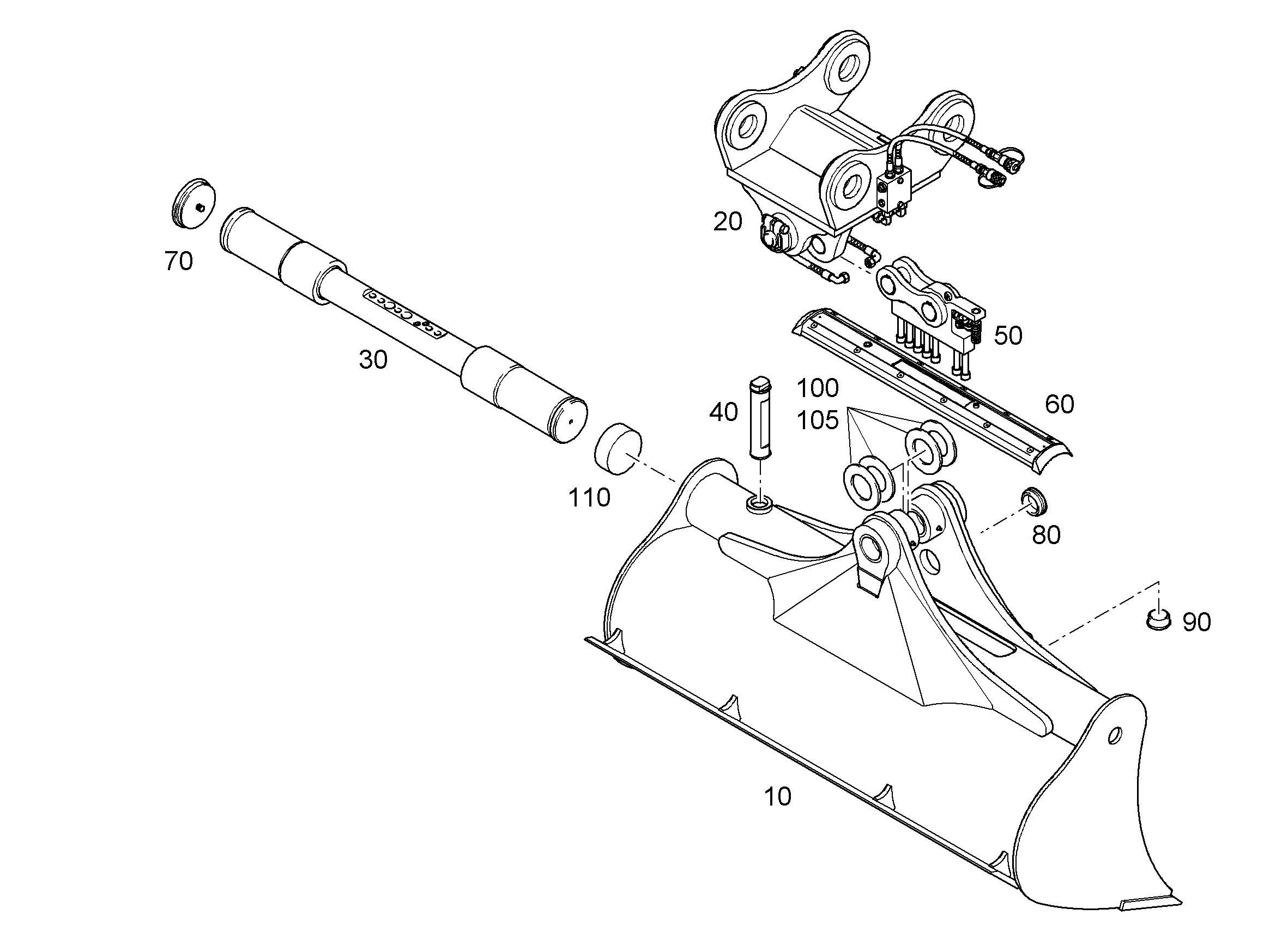 КОВШ КАНАВООЧИСТИТЕЛЯ 1600mm 0,55m³ 9282769 LIEBHERR
