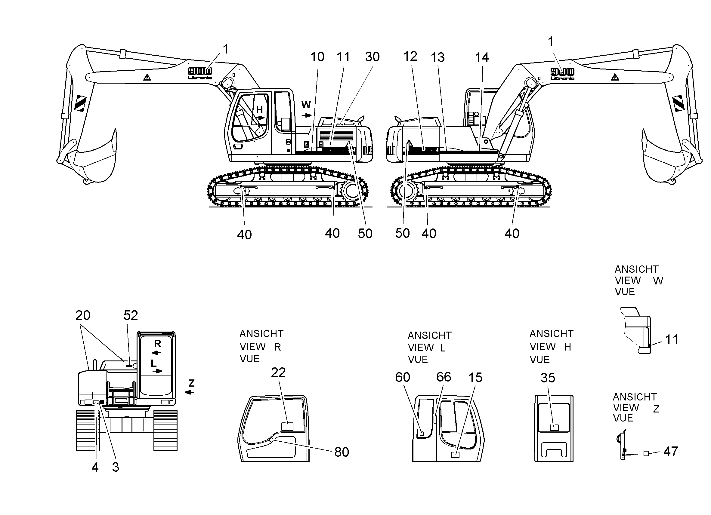 ТАБЛИЧКИ НА ОБОРУДОВАНИИ 9282532 LIEBHERR