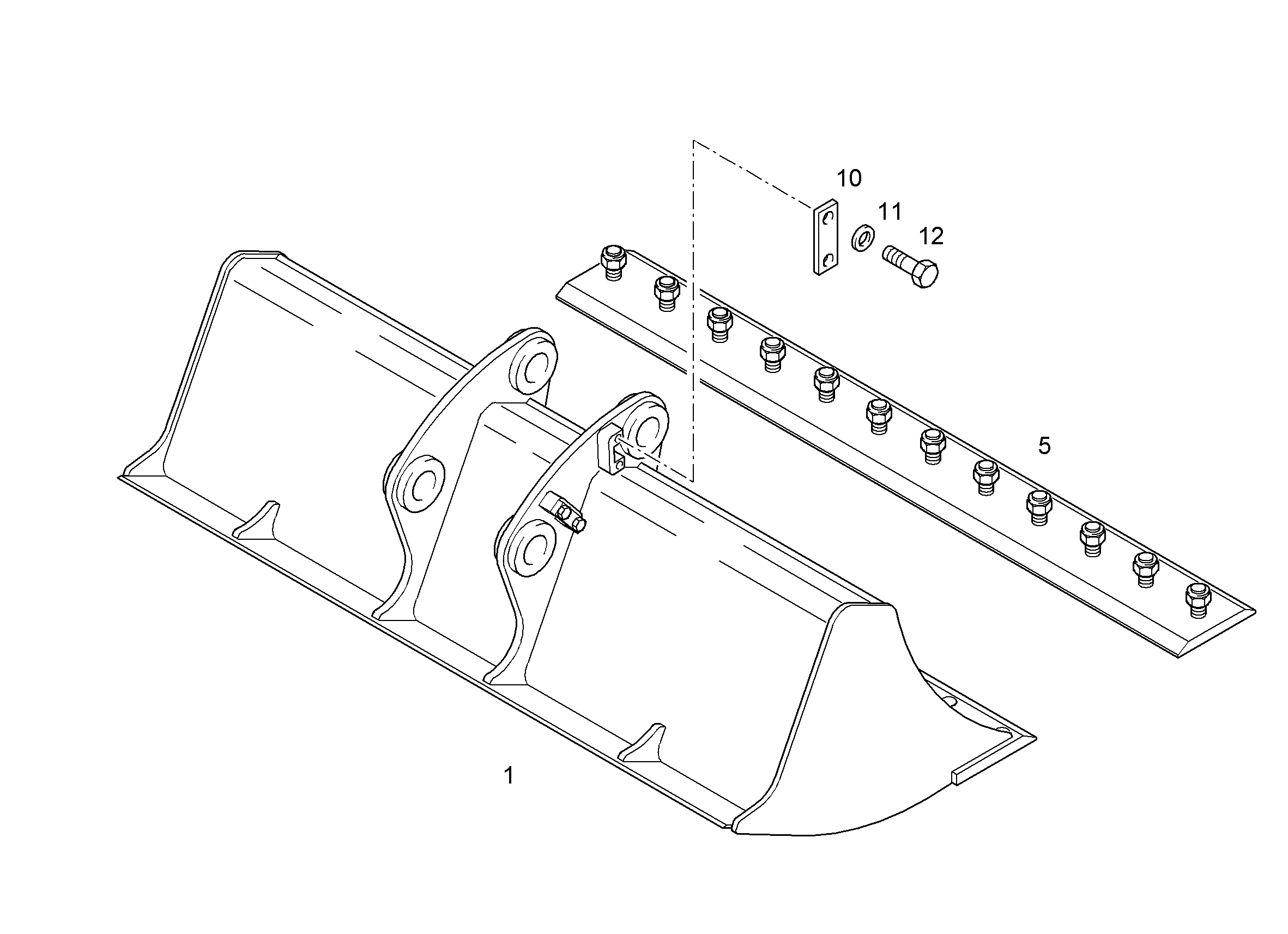 КОВШ КАНАВООЧИСТИТЕЛЯ 2000mm 0,48m³ 9286389 LIEBHERR