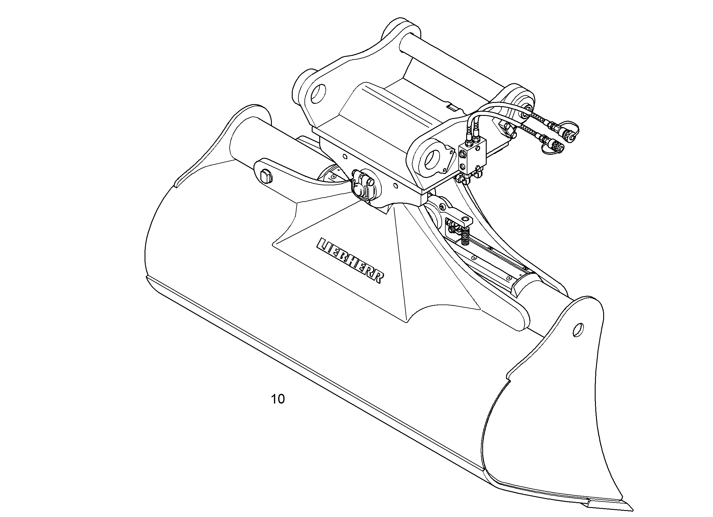 KОВШ ПОВОРОТНЫЙ 1600mm 0,8m³ 9289230 LIEBHERR