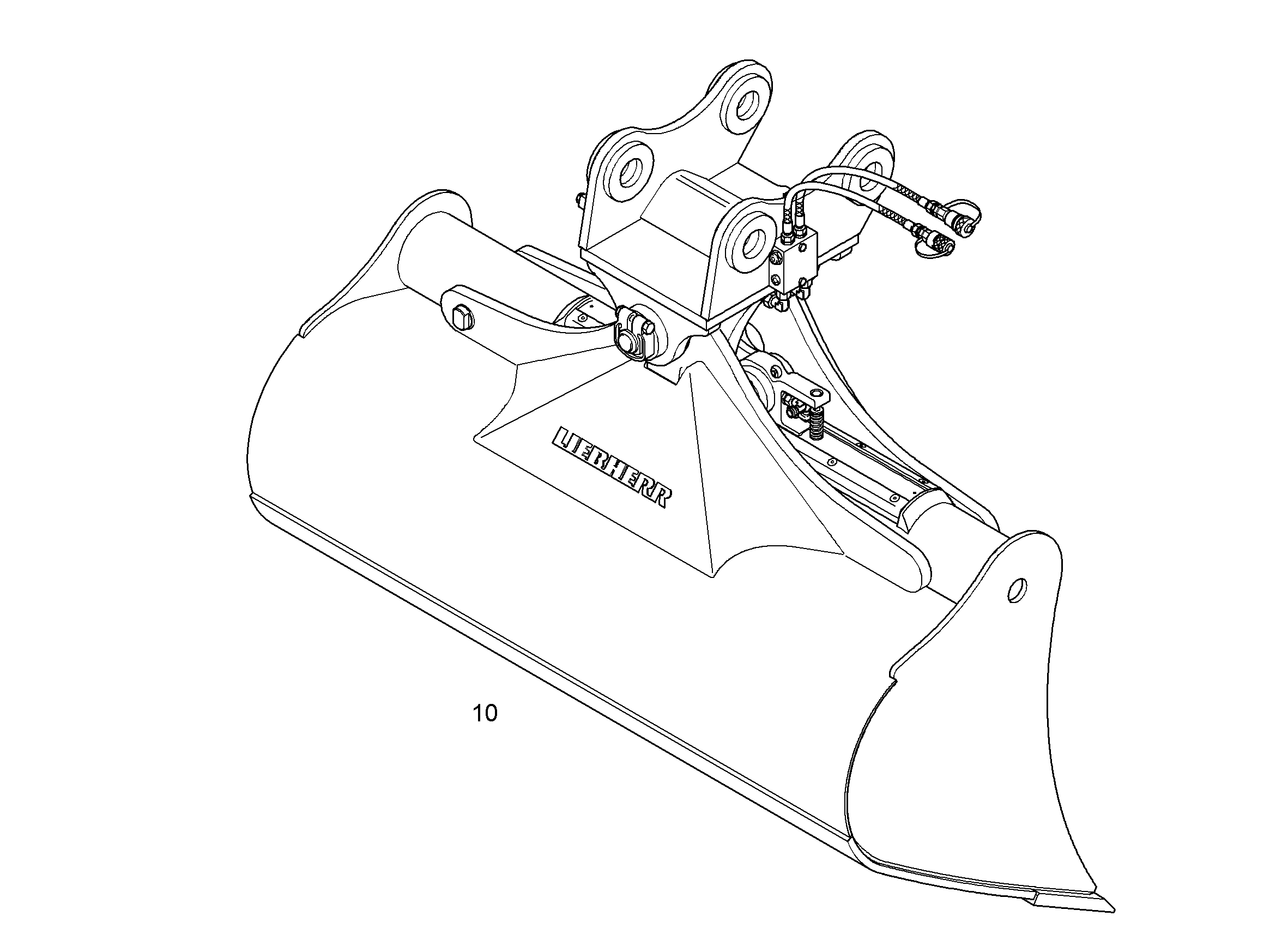 KОВШ ПОВОРОТНЫЙ 1600mm 0,8m³ 9289252 LIEBHERR
