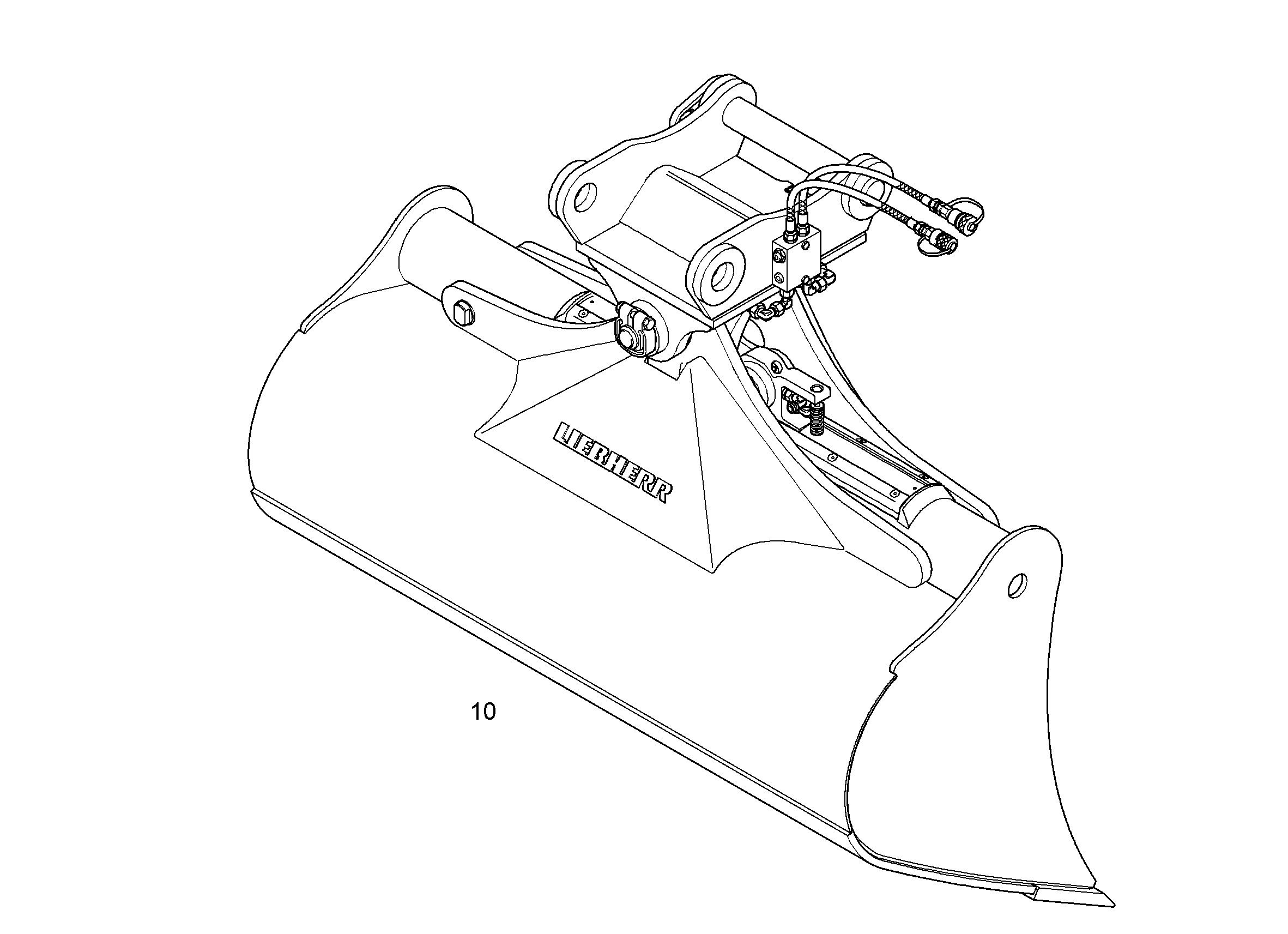 KОВШ ПОВОРОТНЫЙ 1600mm 0,8m³ 9289253 LIEBHERR