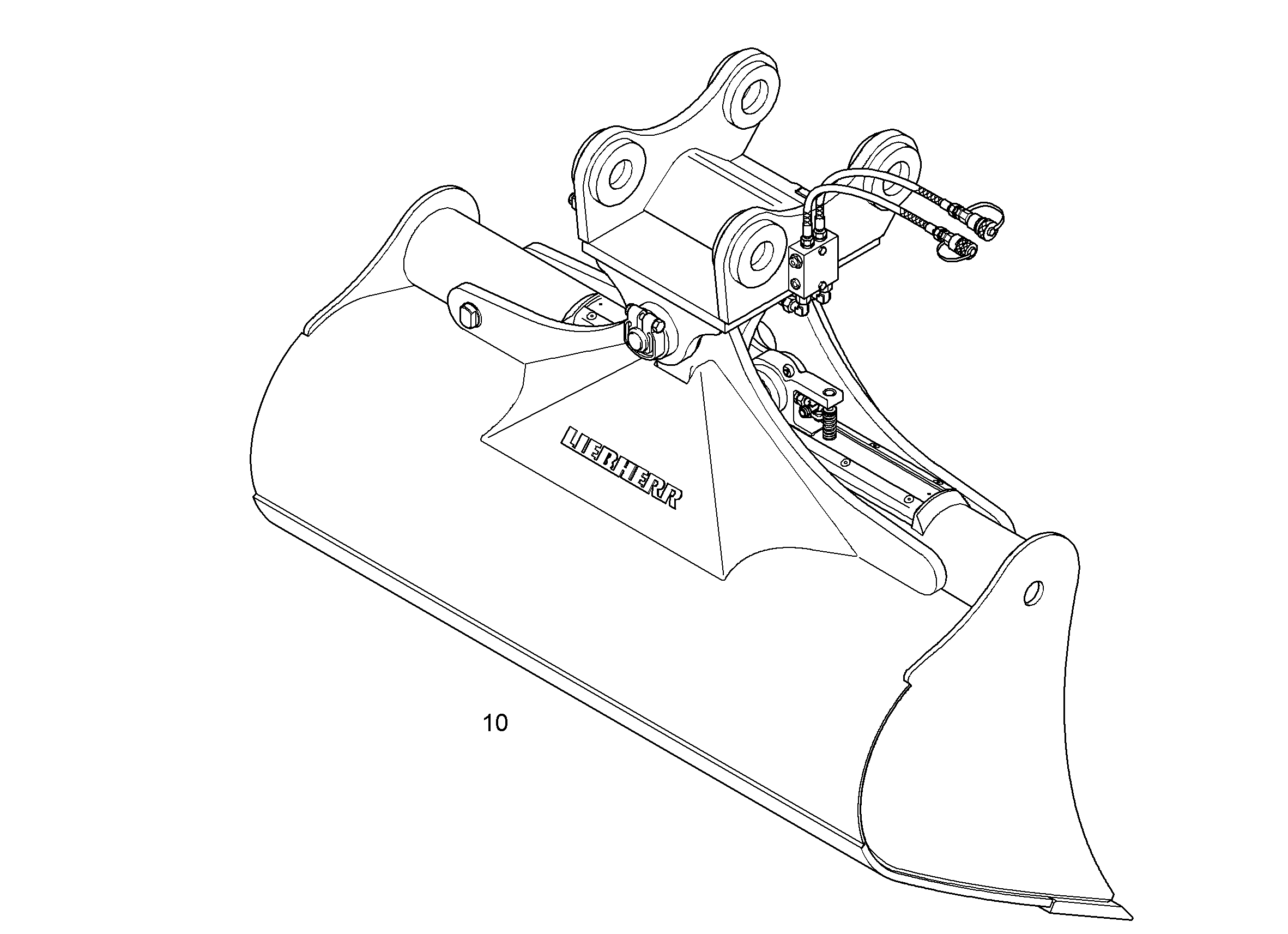 KОВШ ПОВОРОТНЫЙ 1600mm 0,8m³ 9289254 LIEBHERR