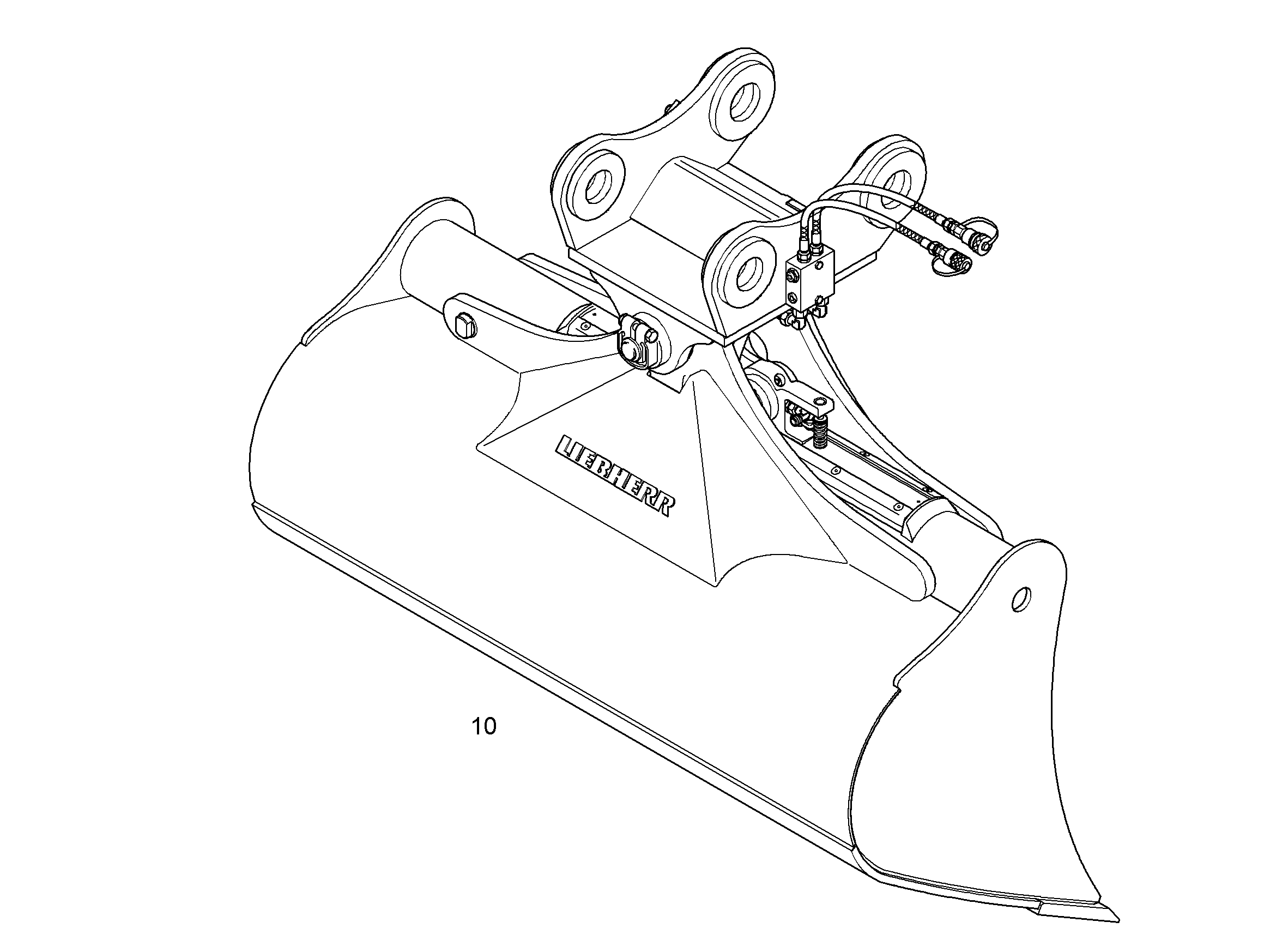 KОВШ ПОВОРОТНЫЙ 1600mm 0,8m³ 9289263 LIEBHERR