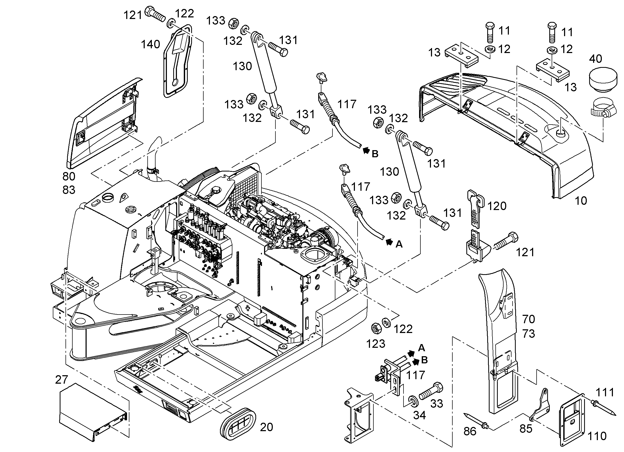 РАЗМЫКАНИЕ КРЫШКИ 10023099 LIEBHERR