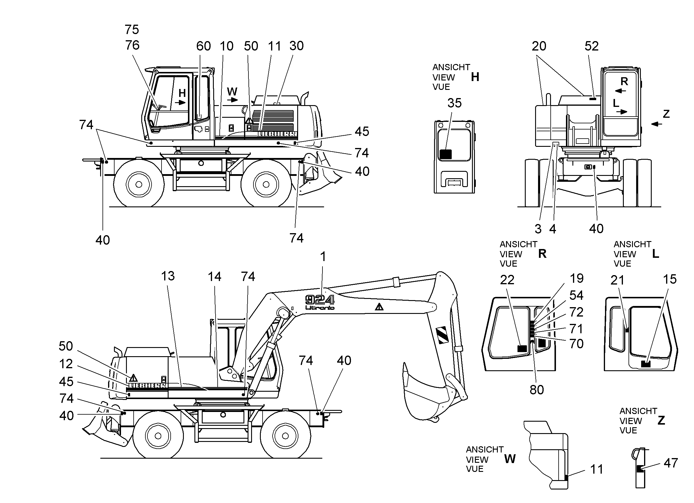 ПЛАН СМАЗКИ 9282207 LIEBHERR