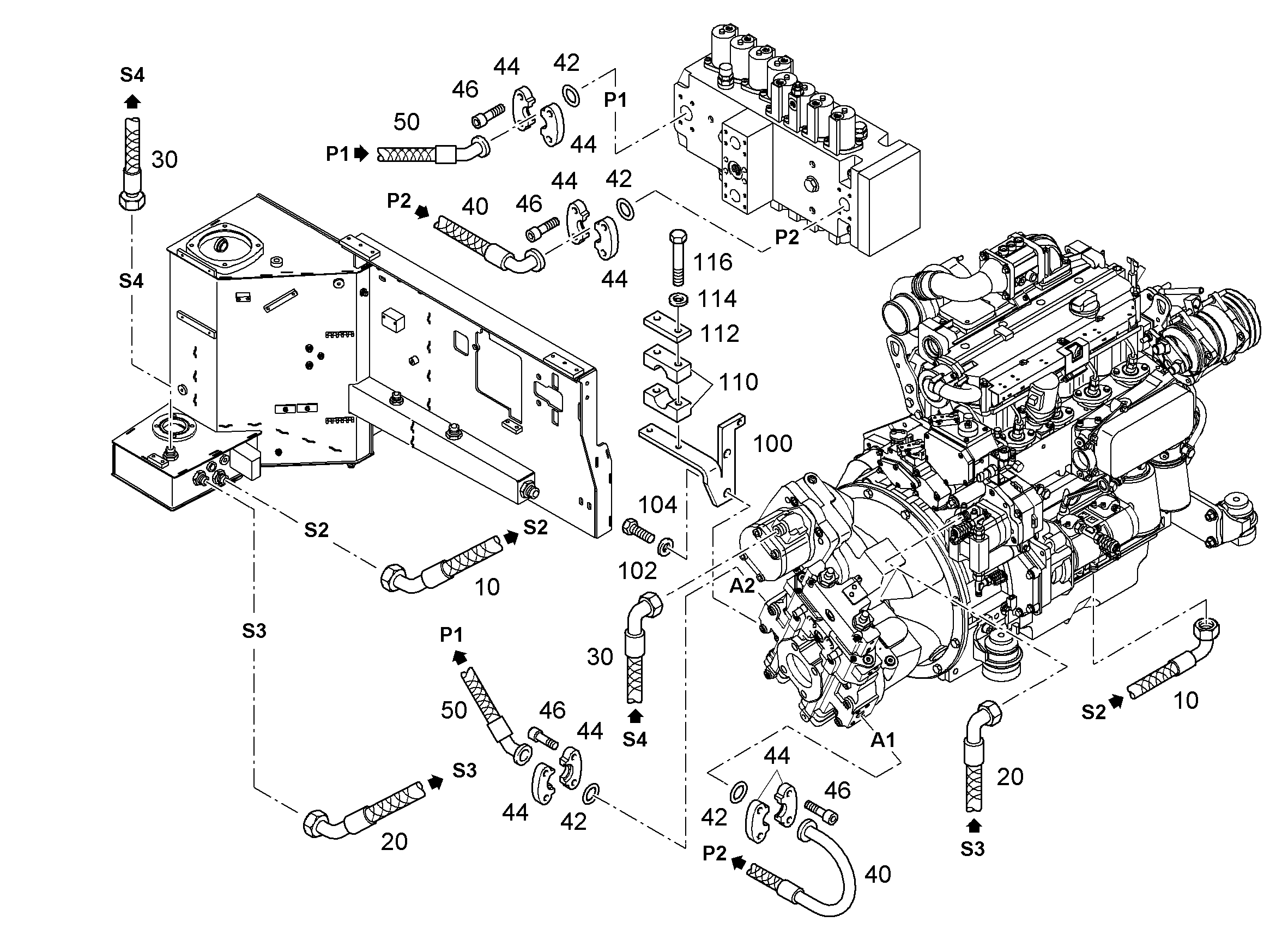 ШЛАНГ ВПУСКНОЙ 32X650 10035425 LIEBHERR