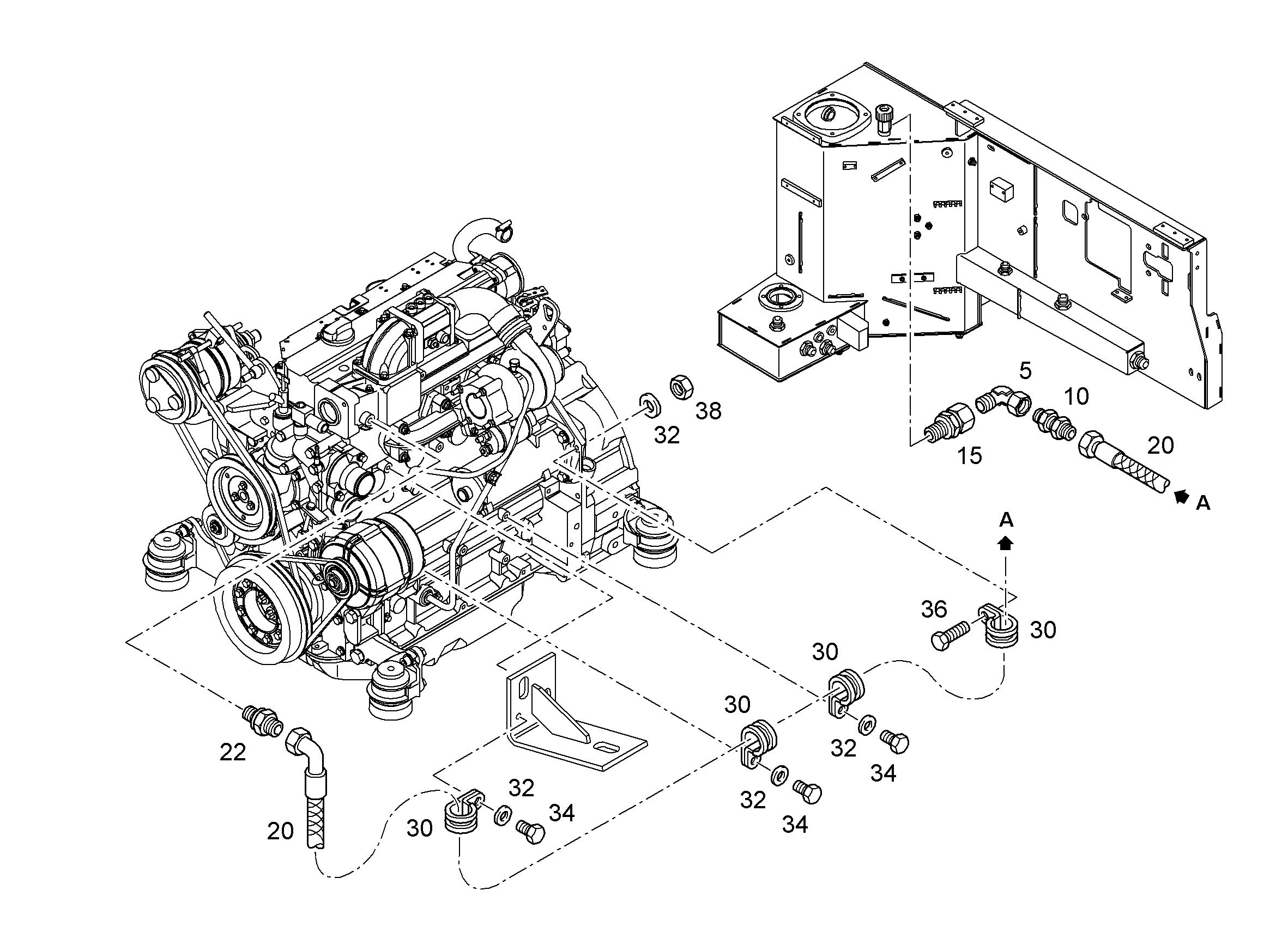 ШЛАНГ 5X1300 10035463 LIEBHERR