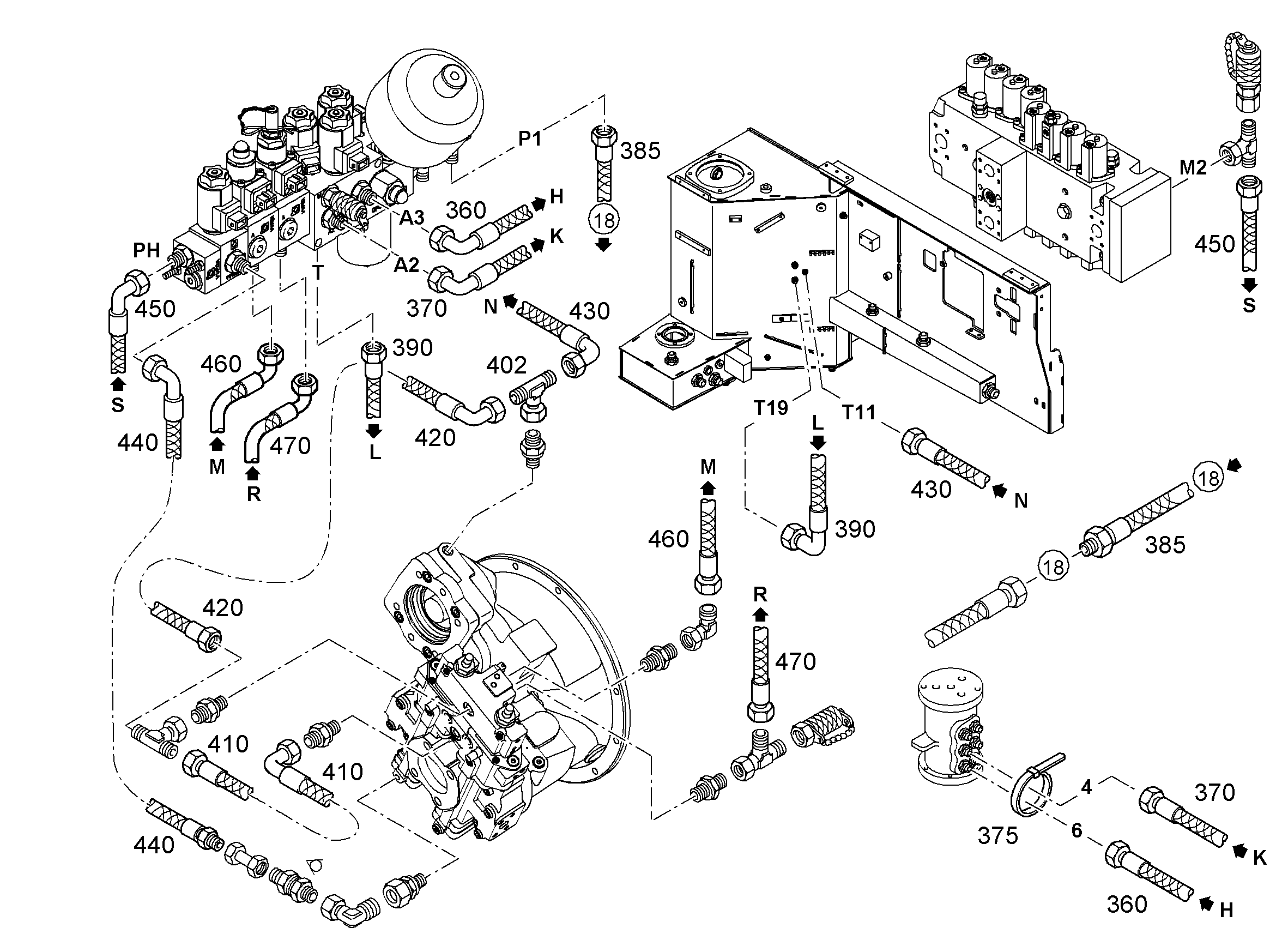 ШЛАНГ 6X500 10097575 LIEBHERR