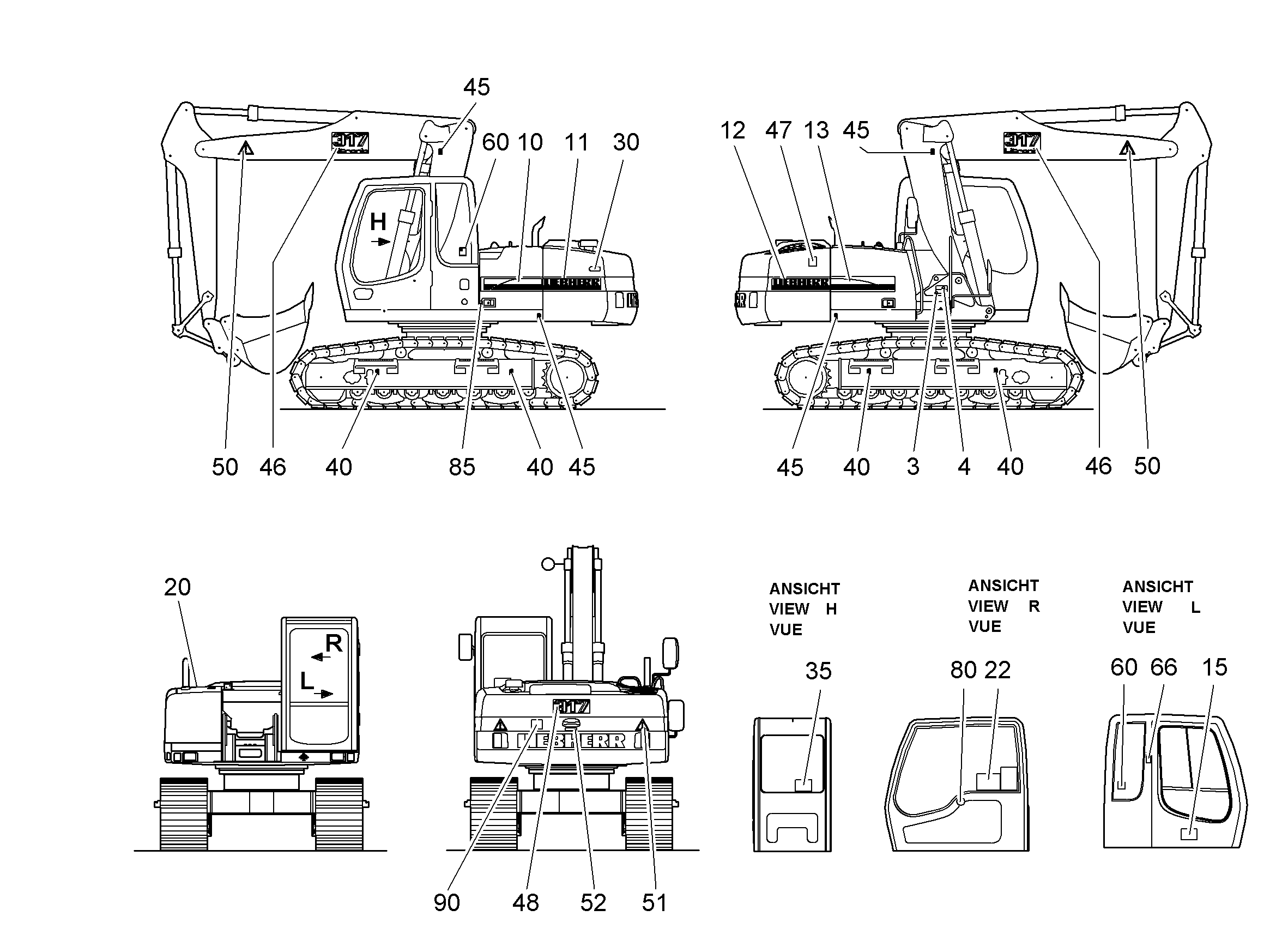 ТАБЛИЧКА 317 LITRONIC 470mmX265mm 9286308 LIEBHERR