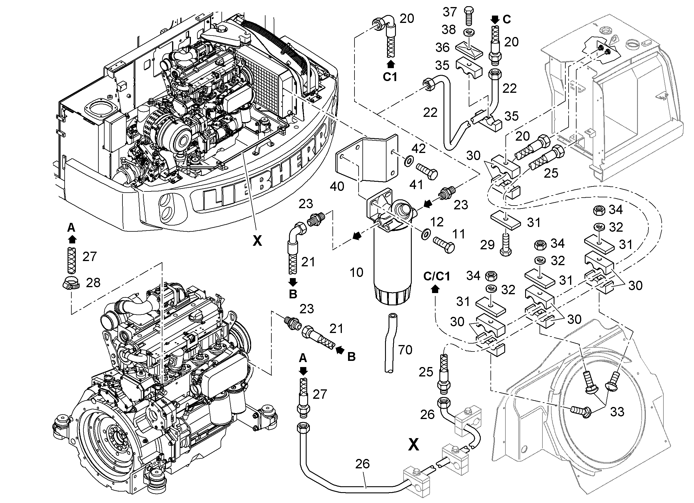 ШЛАНГ 12X1800 10046758 LIEBHERR