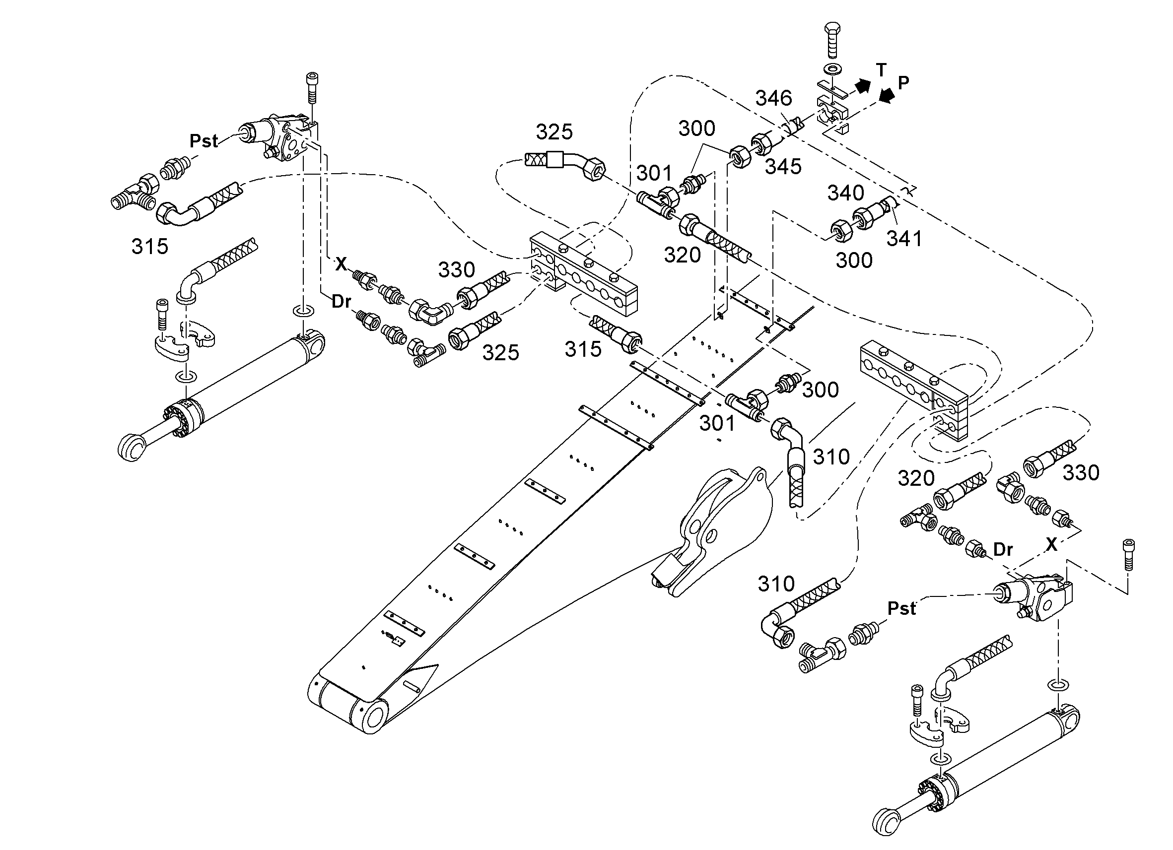 ШЛАНГ 12X9550 10043375 LIEBHERR