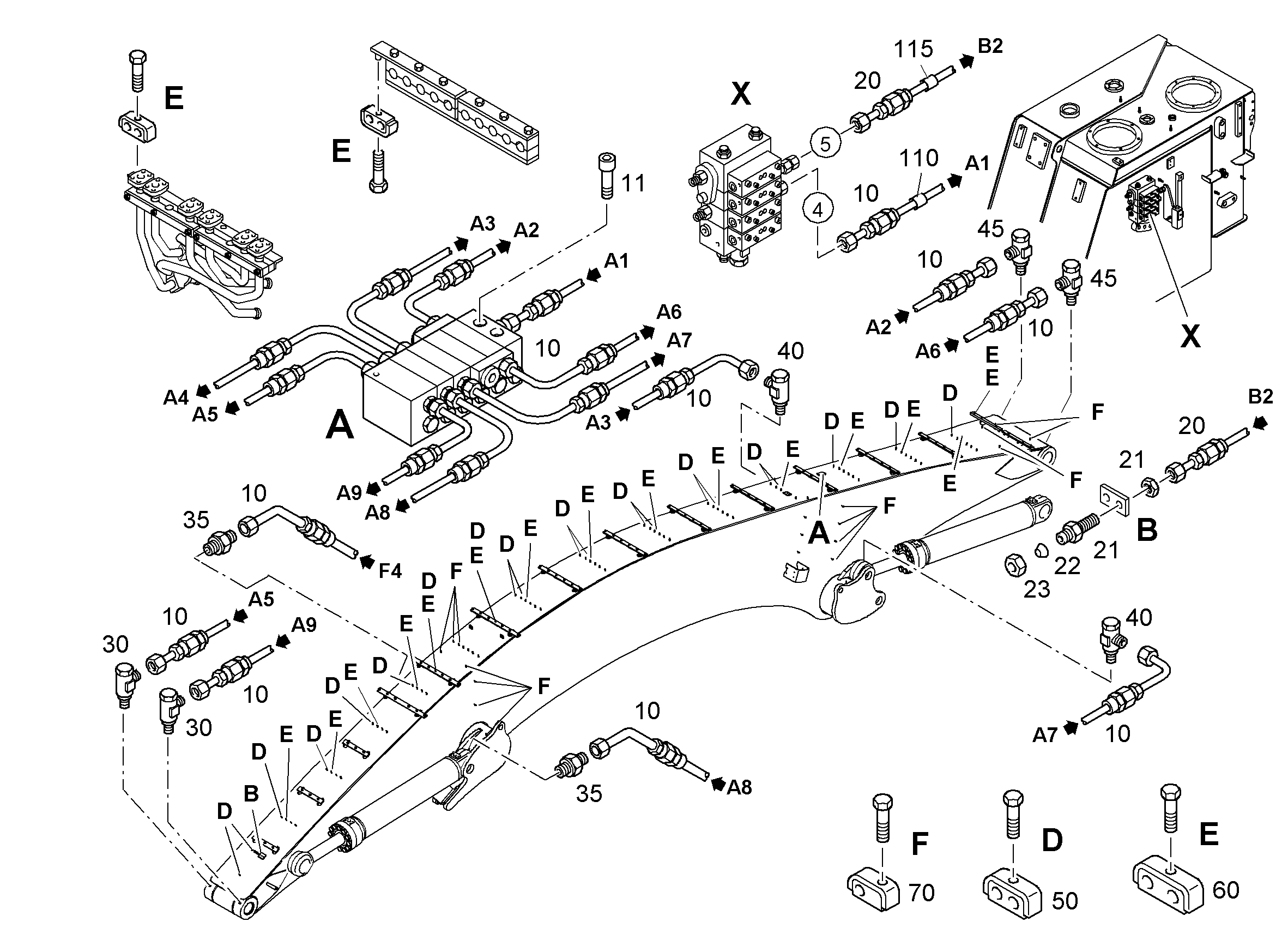РАСПРЕДЕЛИТЕЛЬ MX-F 5/8 10043422 LIEBHERR