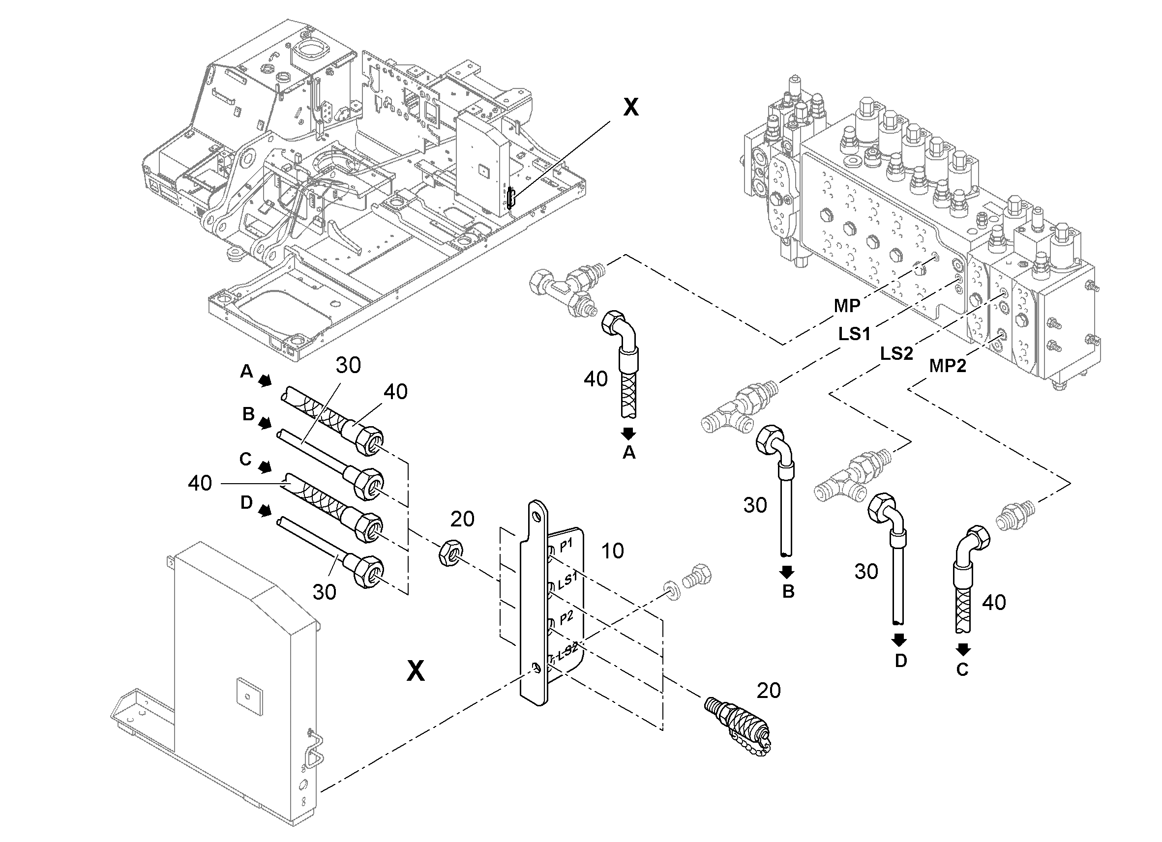 ШЛАНГ СИСТЕМЫ ИЗМЕРЕНИЯ DN4X2100 10286721 LIEBHERR