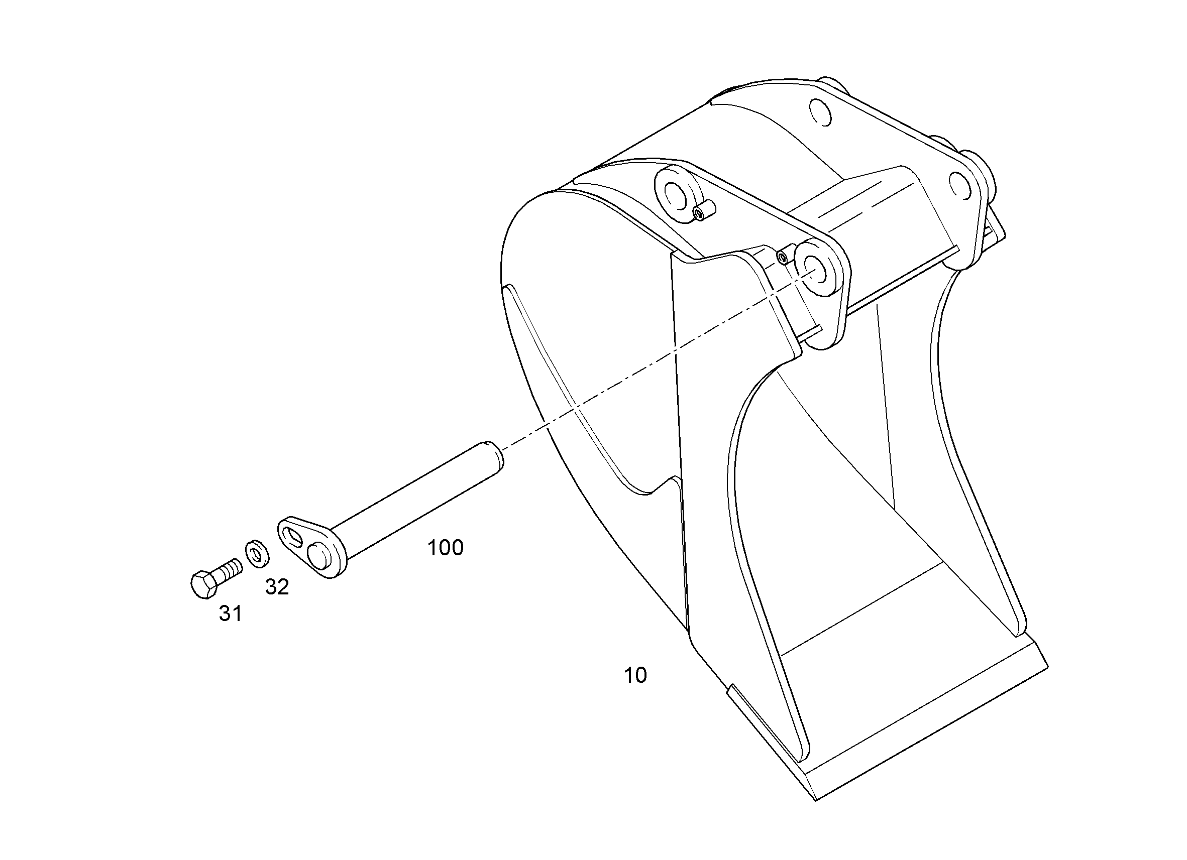ЛОПАТА ОБРАТНАЯ HD 550mm 0,28m³ 9583205 LIEBHERR
