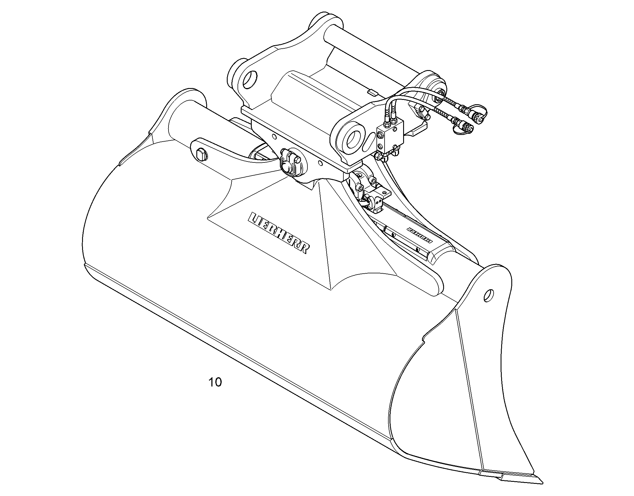 KОВШ ПОВОРОТНЫЙ 1600mm 1m³ 9584923 LIEBHERR
