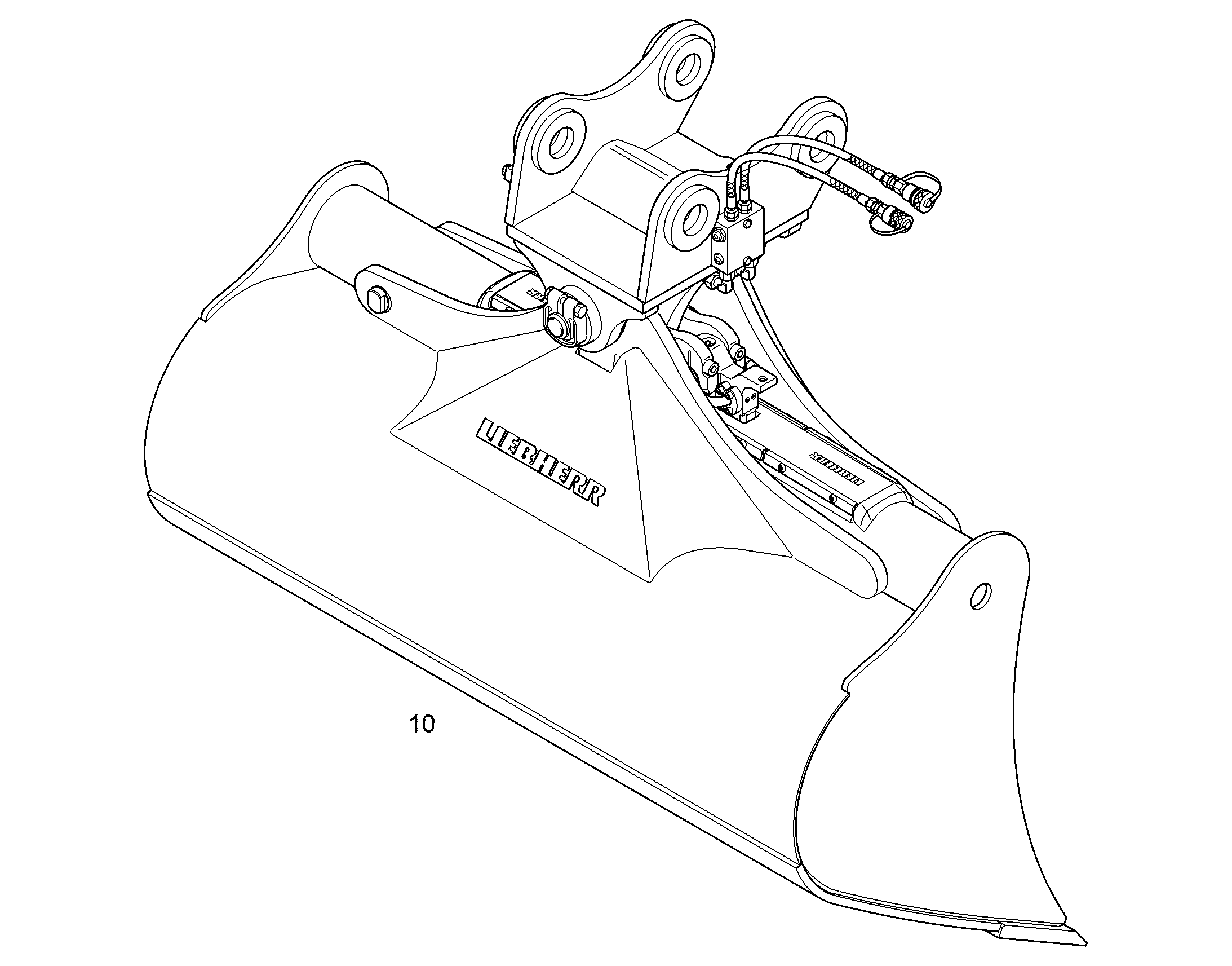 KОВШ ПОВОРОТНЫЙ 1600mm 0,8m³ 9584965 LIEBHERR