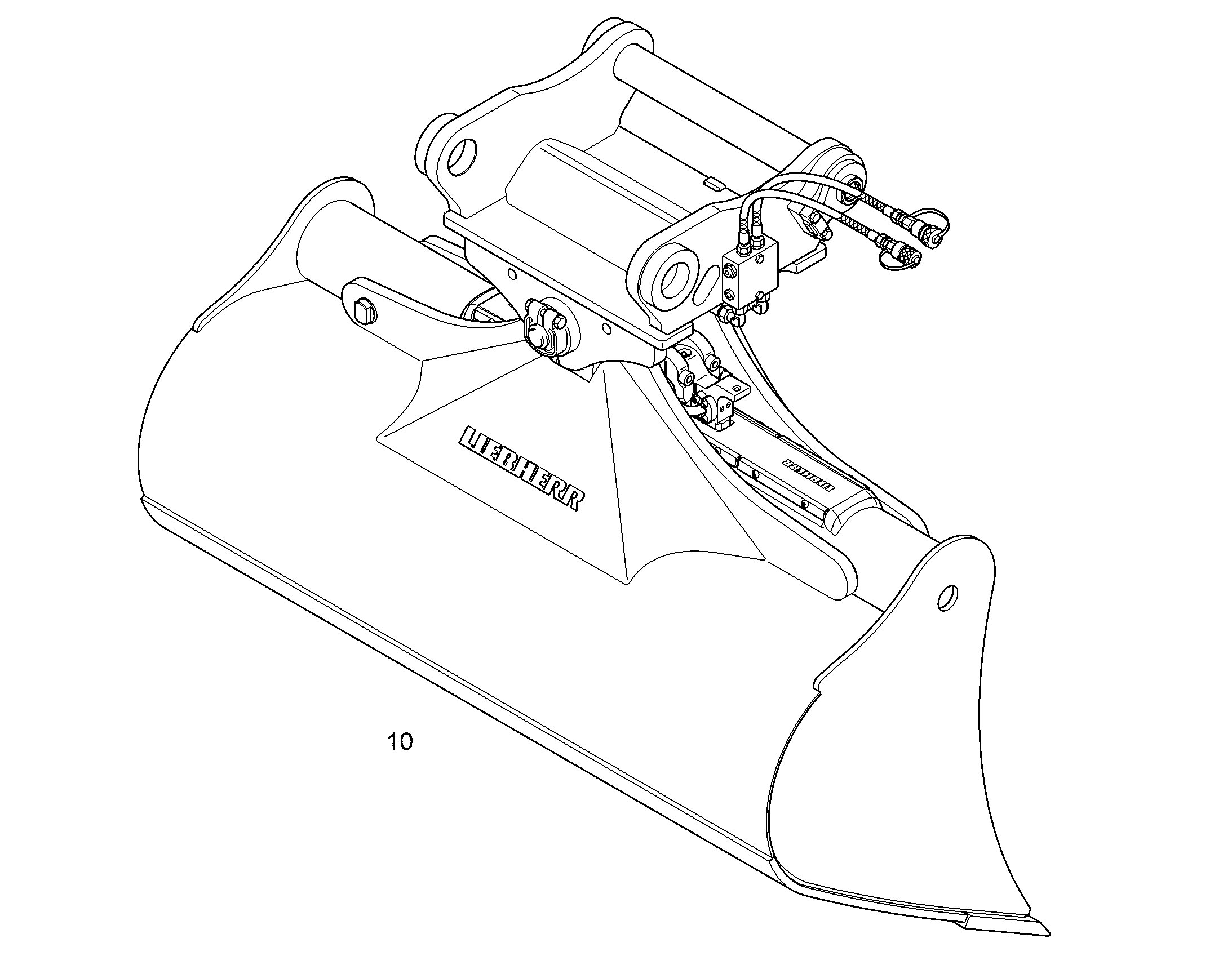 KОВШ ПОВОРОТНЫЙ 1600mm 0,8m³ 9584968 LIEBHERR