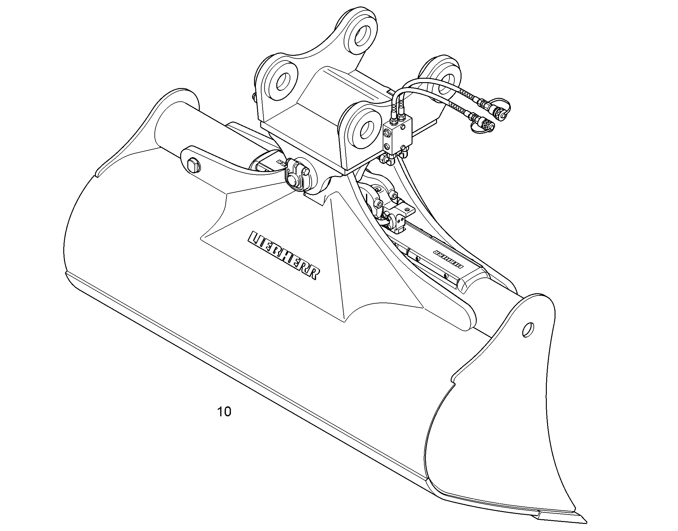 KОВШ ПОВОРОТНЫЙ 1600mm 0,8m³ 9584972 LIEBHERR