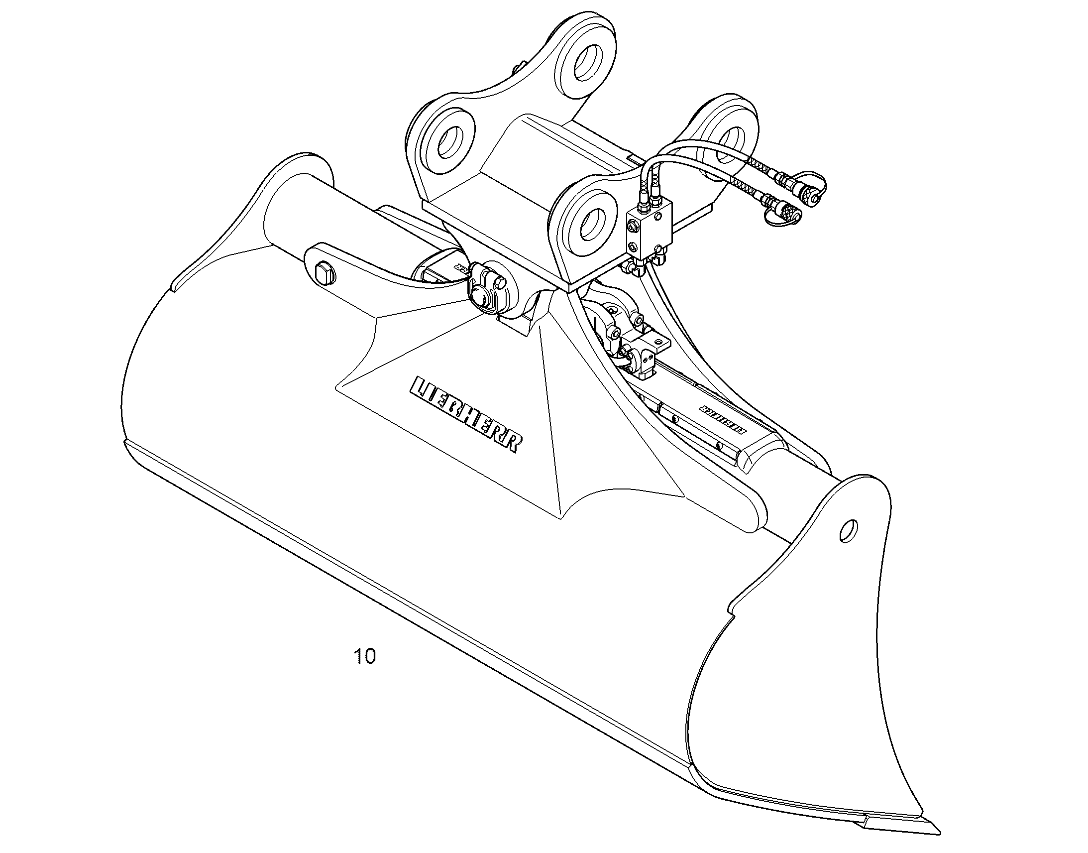 KОВШ ПОВОРОТНЫЙ 1600mm 0,8m³ 9584974 LIEBHERR