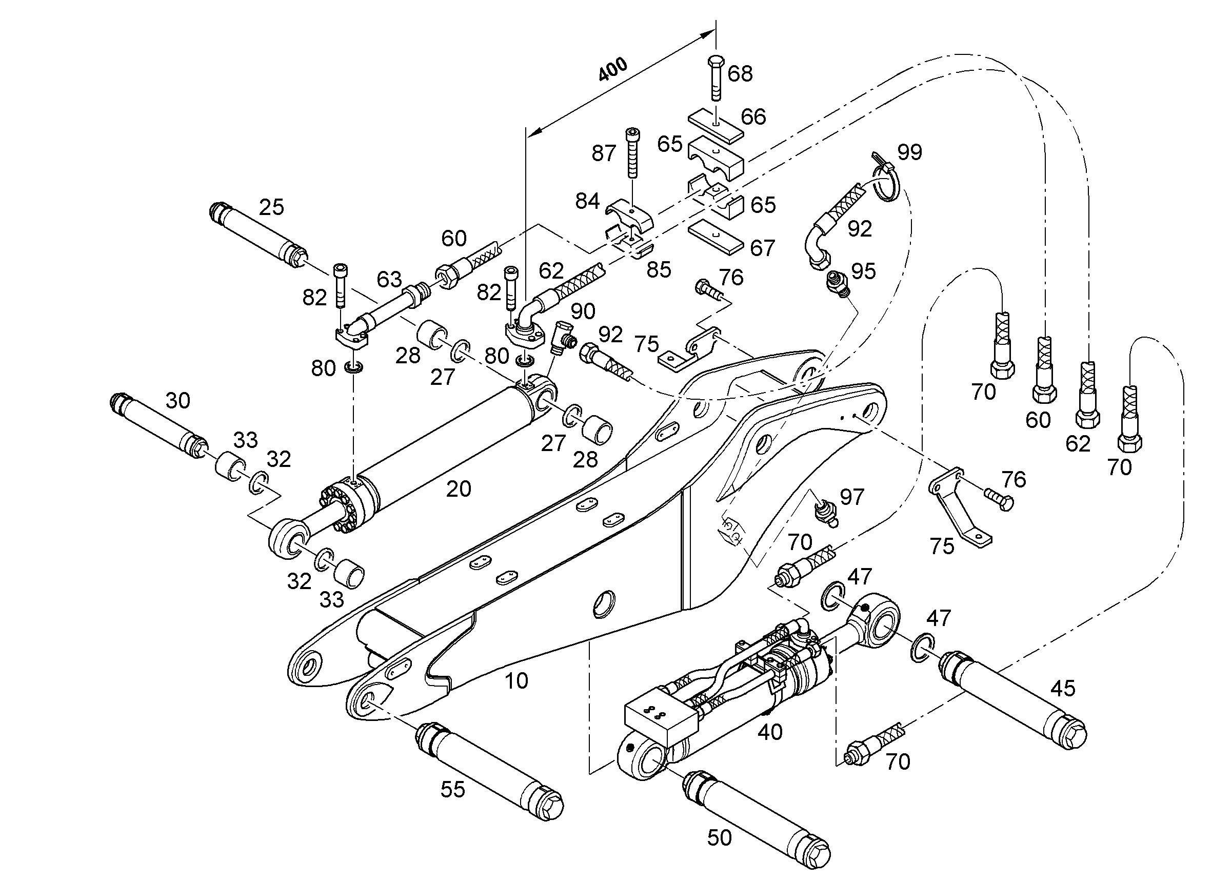 ПРОВОДКА ДОП.ГИДР.ОБОРУД.AHS 9287572 LIEBHERR