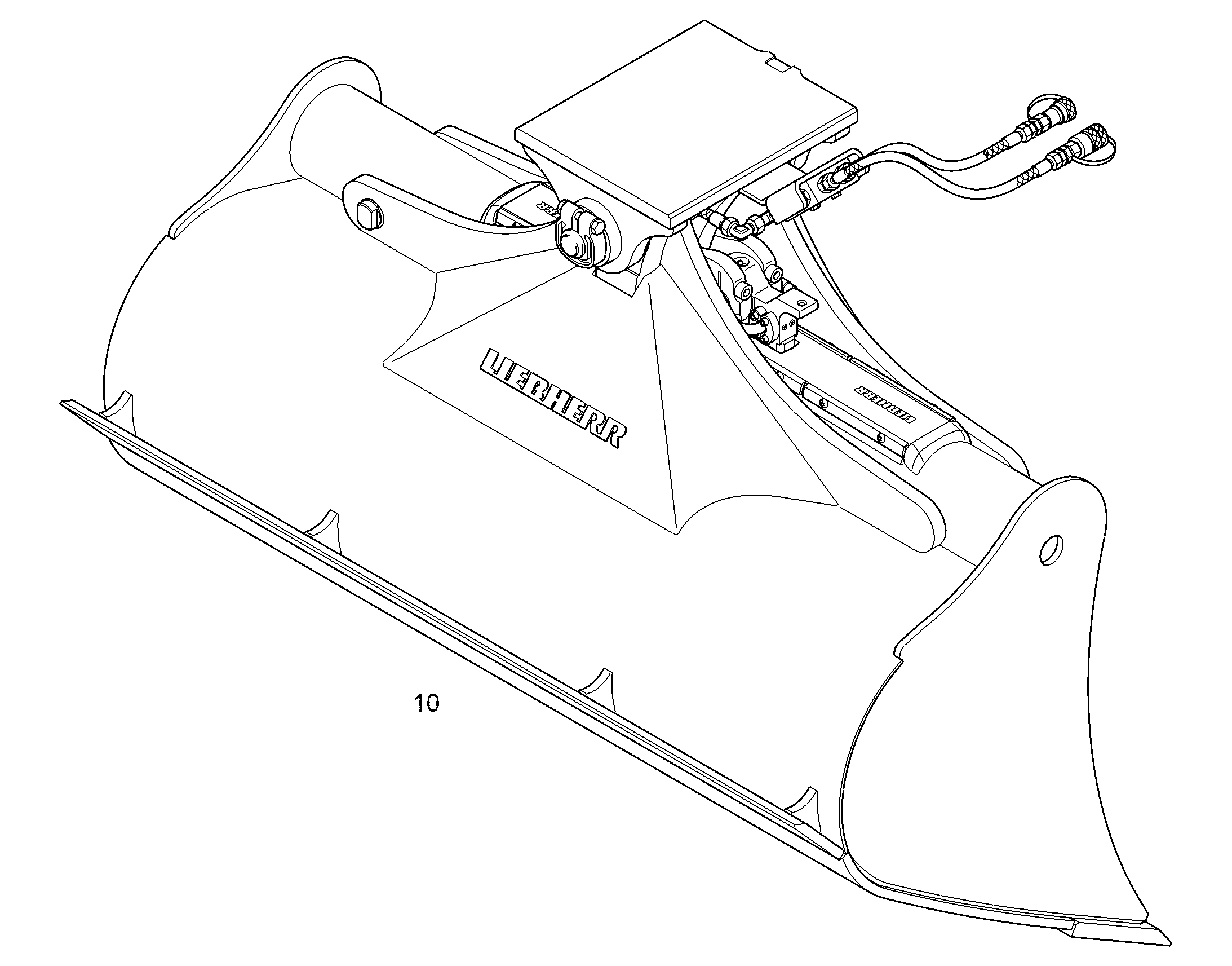 КОВШ КАНАВООЧИСТИТЕЛЯ 1600mm 0,8m³ 9585080 LIEBHERR