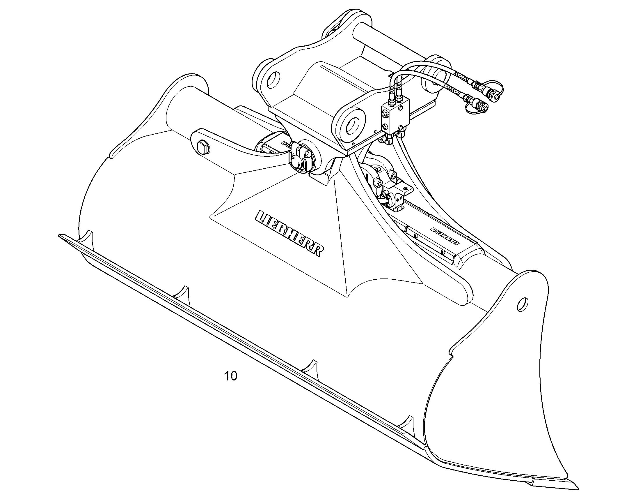 КОВШ КАНАВООЧИСТИТЕЛЯ 1600mm 0,8m³ 9585076 LIEBHERR