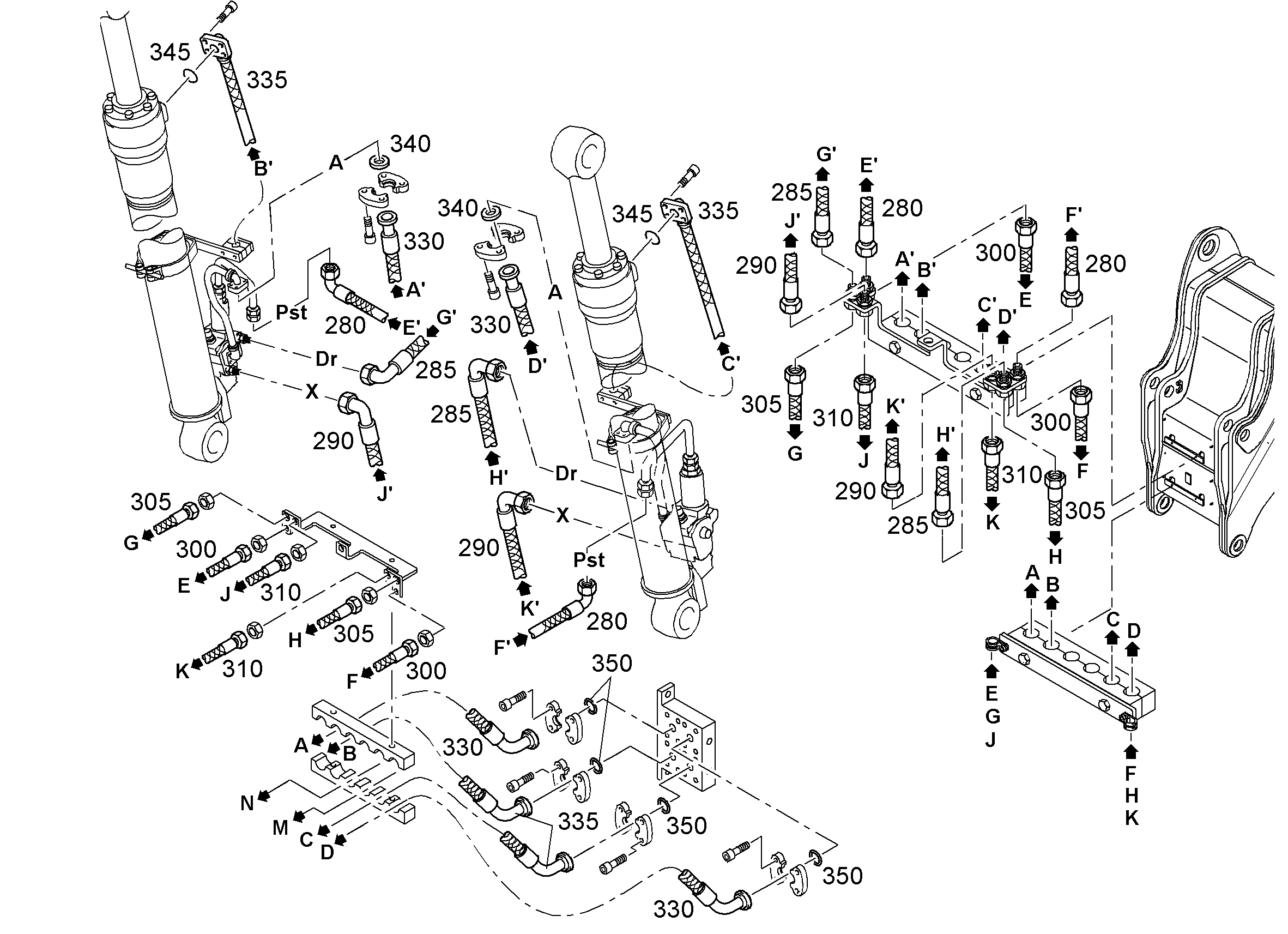 ШЛАНГ 25X2550 10279735 LIEBHERR