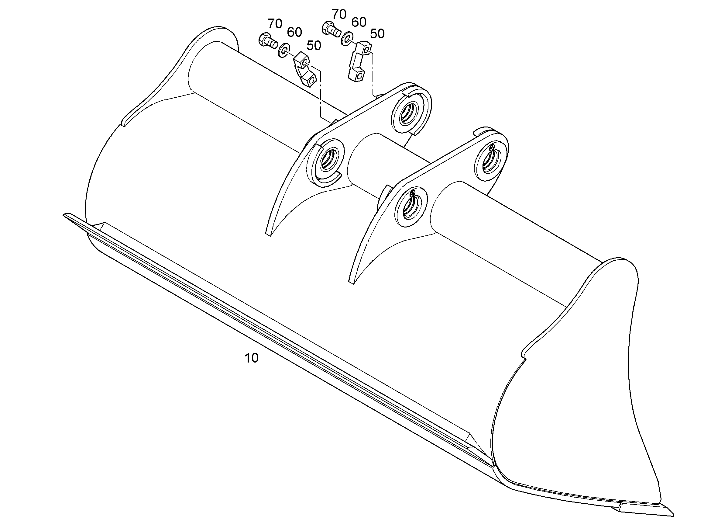 КОВШ КАНАВООЧИСТИТЕЛЯ 1600mm 0,8m³ 9587289 LIEBHERR