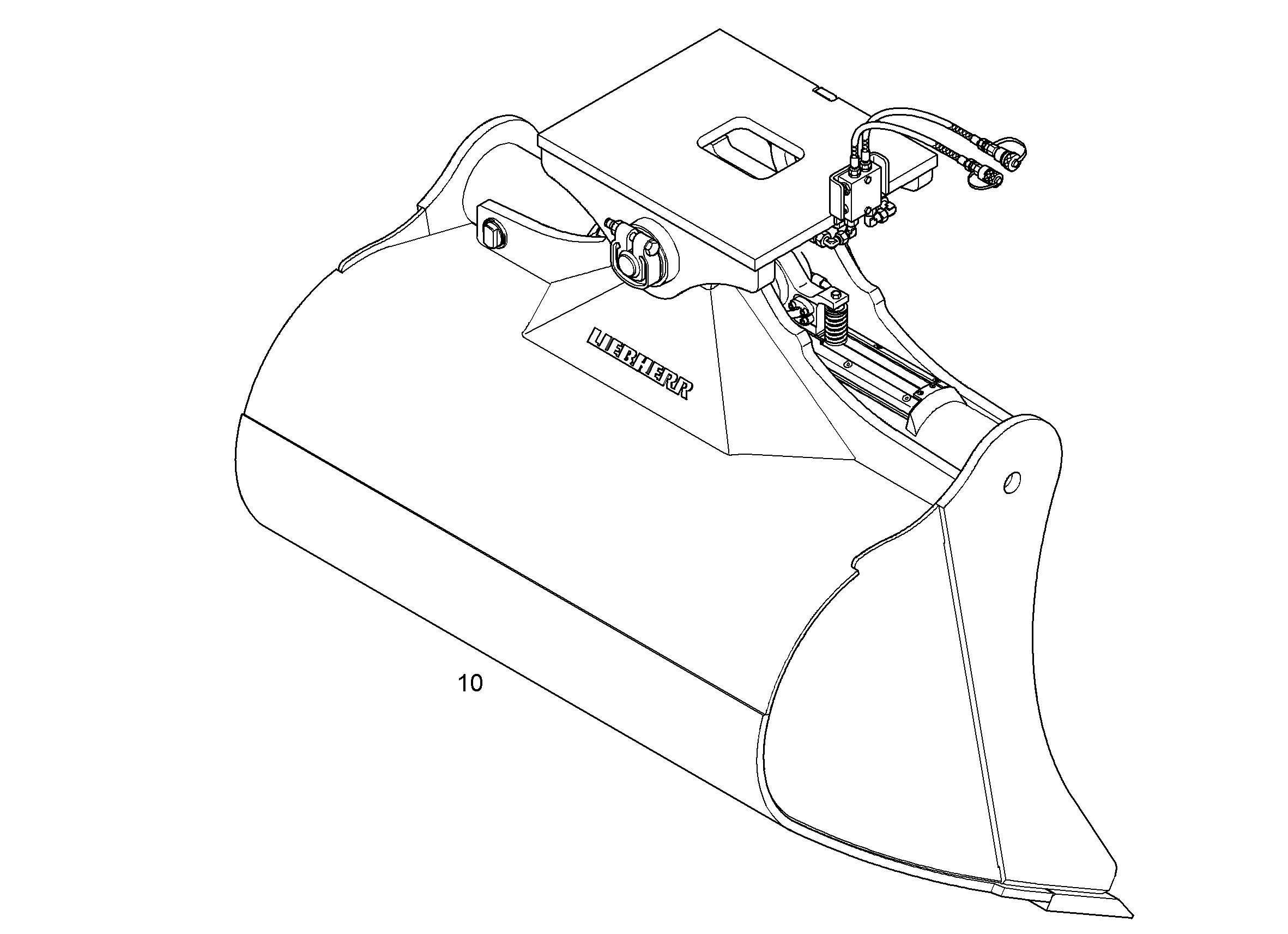 KОВШ ПОВОРОТНЫЙ 1600mm 1,75m³ 9588784 LIEBHERR