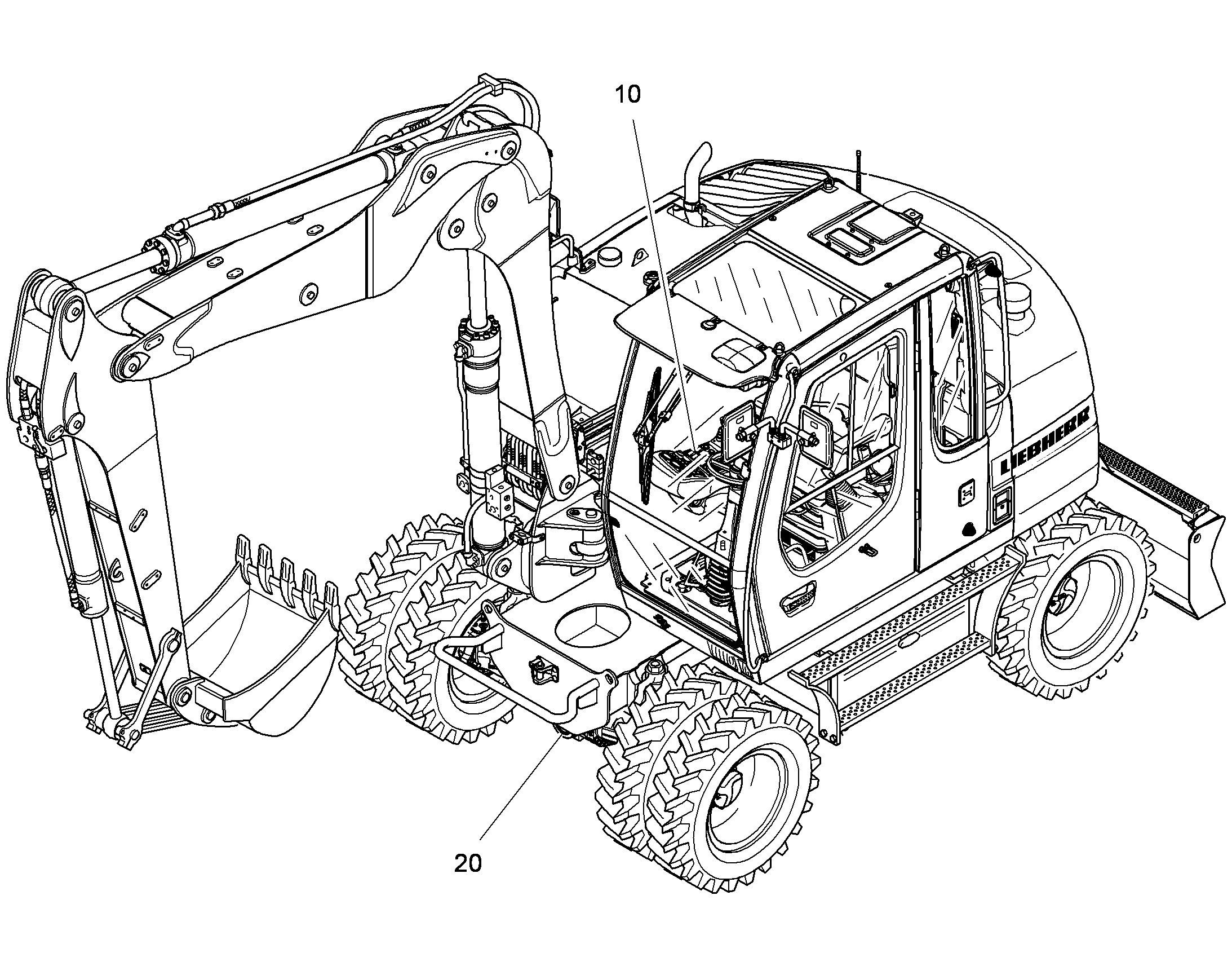ЭЛЕКТРИЧЕСКИЕ ЧАСТИ ПОВ.ПЛАТФ. 9645112 LIEBHERR