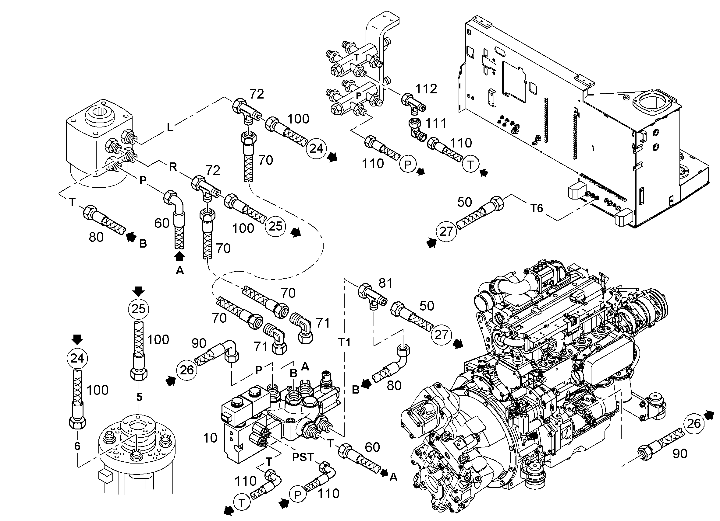 ШЛАНГ 12X400 10044779 LIEBHERR