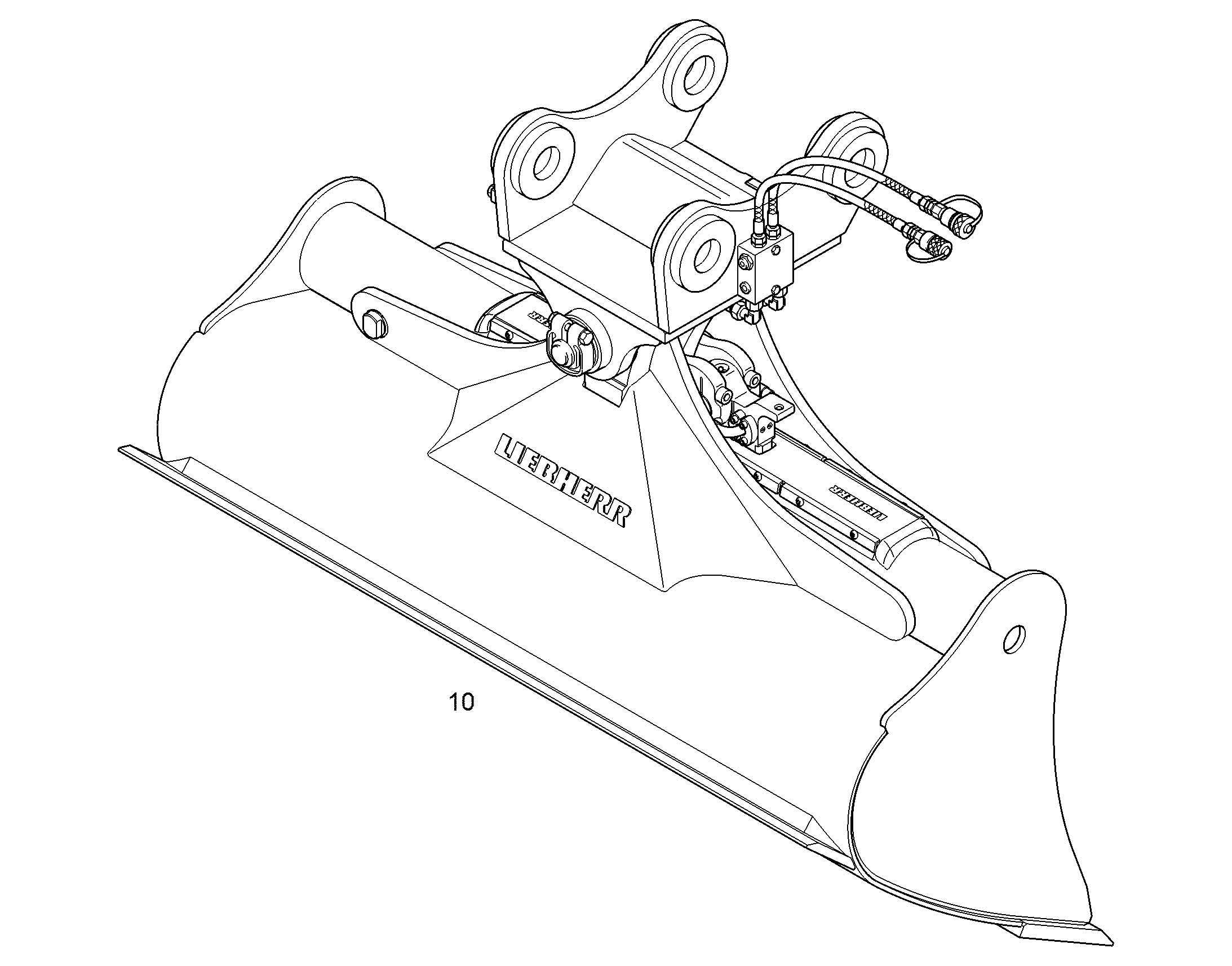 КОВШ КАНАВООЧИСТИТЕЛЯ 1600mm 0,55m³ 9590116 LIEBHERR