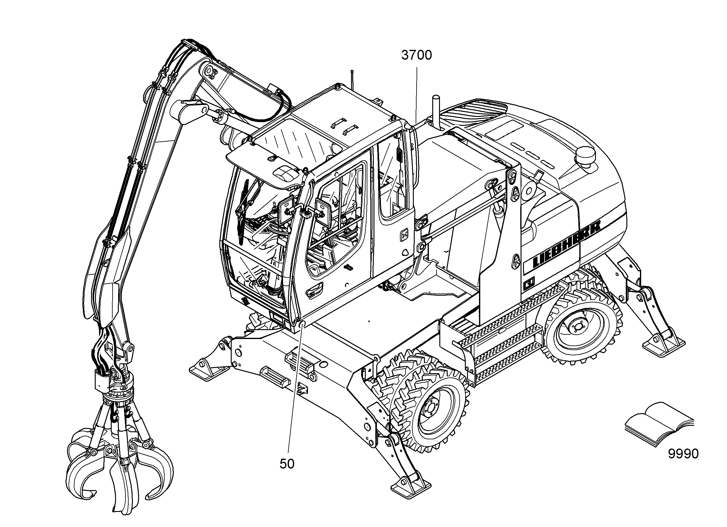 ФИКСАЦИЯ ОПОРНО-ПОВОРОТ. КРУГА 9596661 LIEBHERR