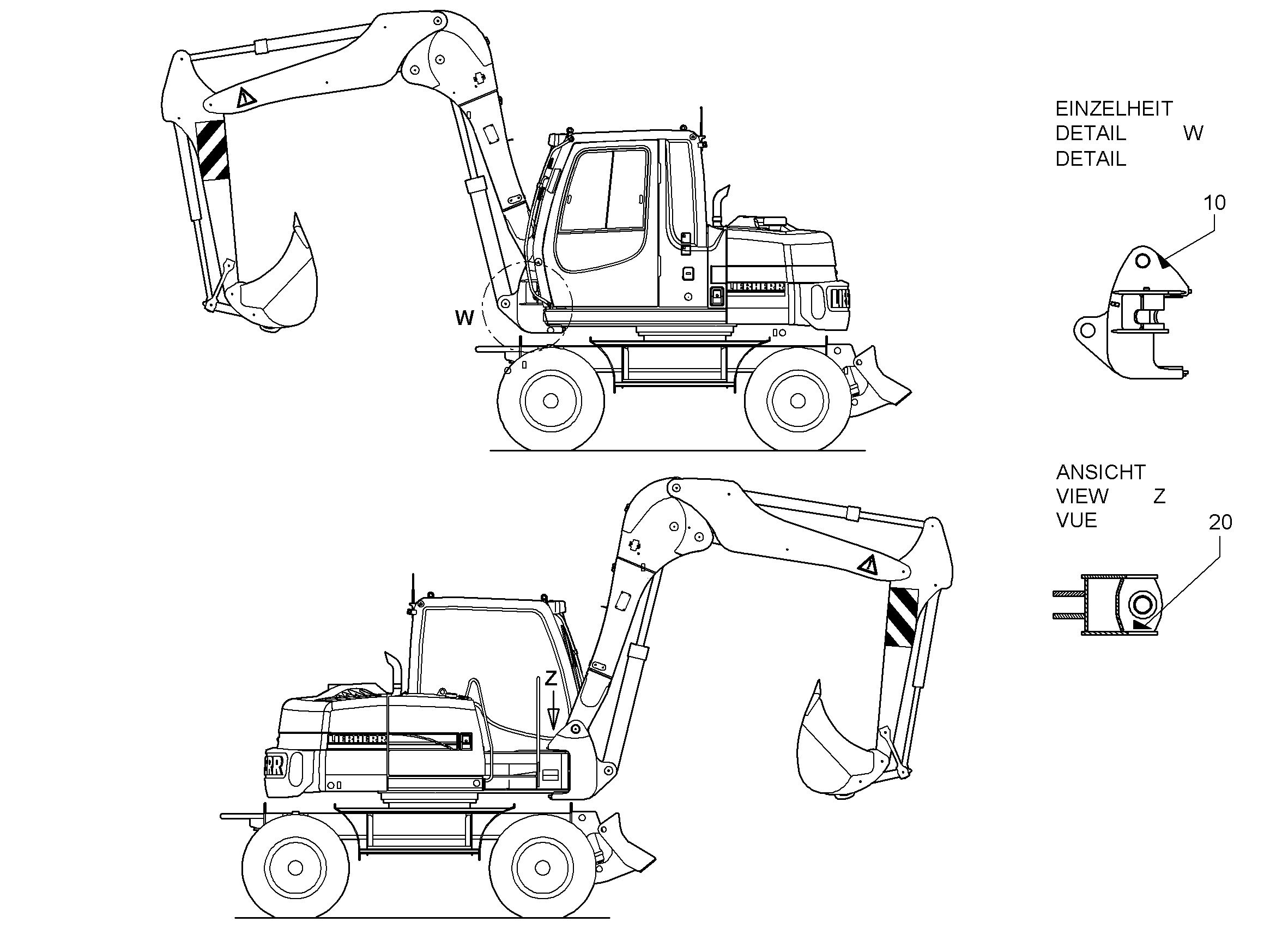 НАКЛЕЙКА 50,5mmX100mm 9592347 LIEBHERR