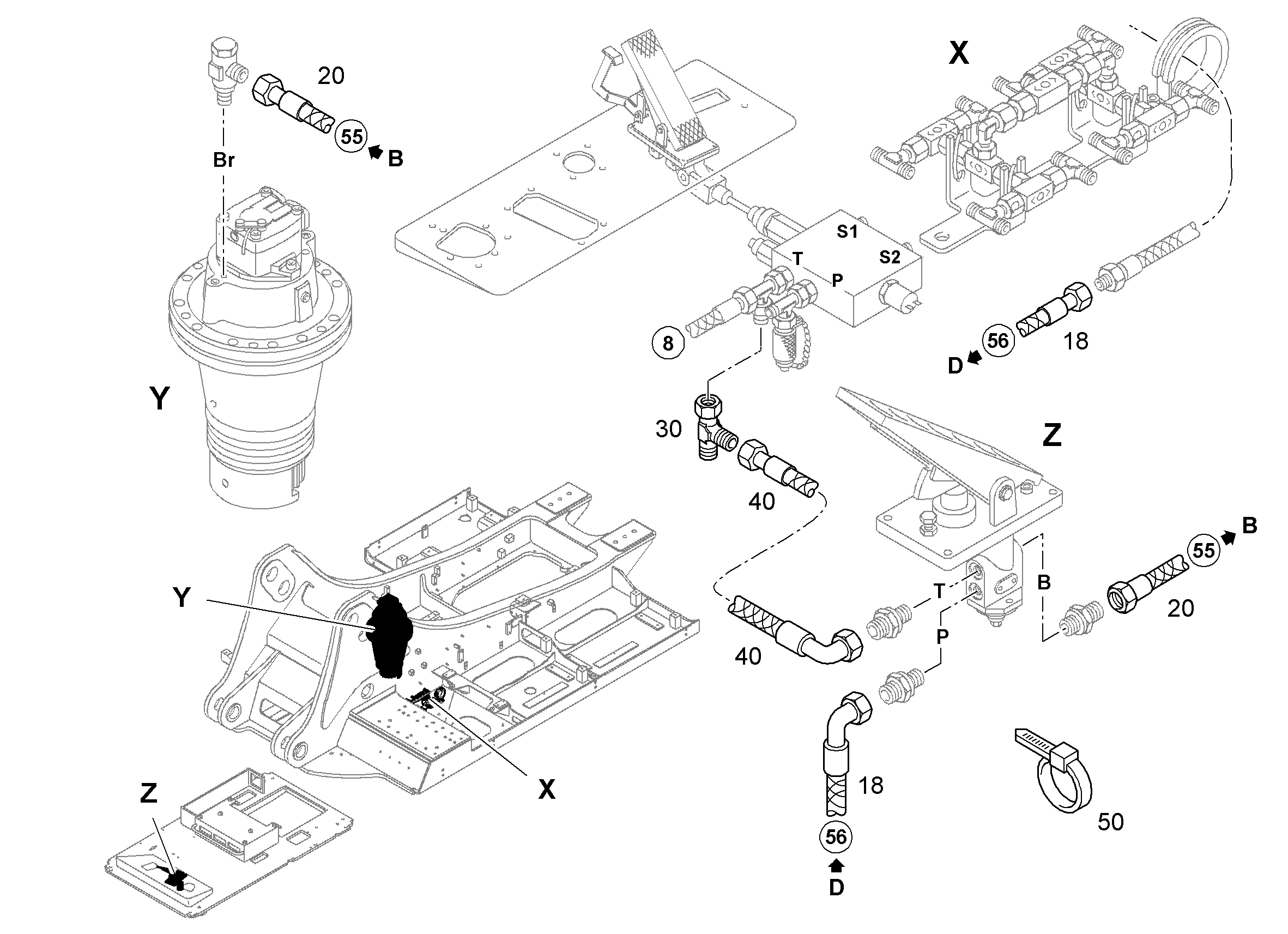 ШЛАНГ УПРАВЛЕНИЯ 8X5100 10217398 LIEBHERR
