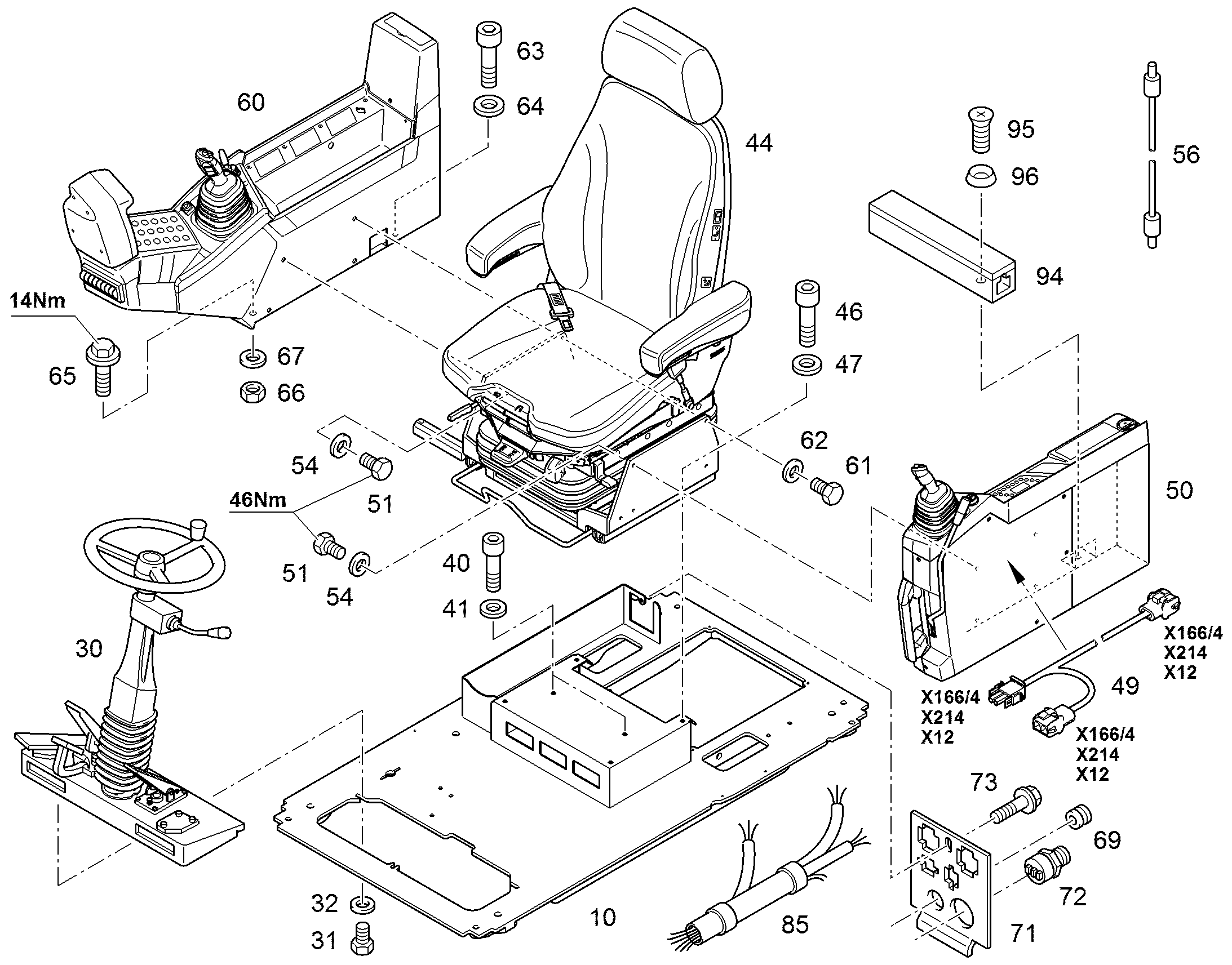ПОДЛОКОТНИК ПРАВЫЙ 9620204 LIEBHERR